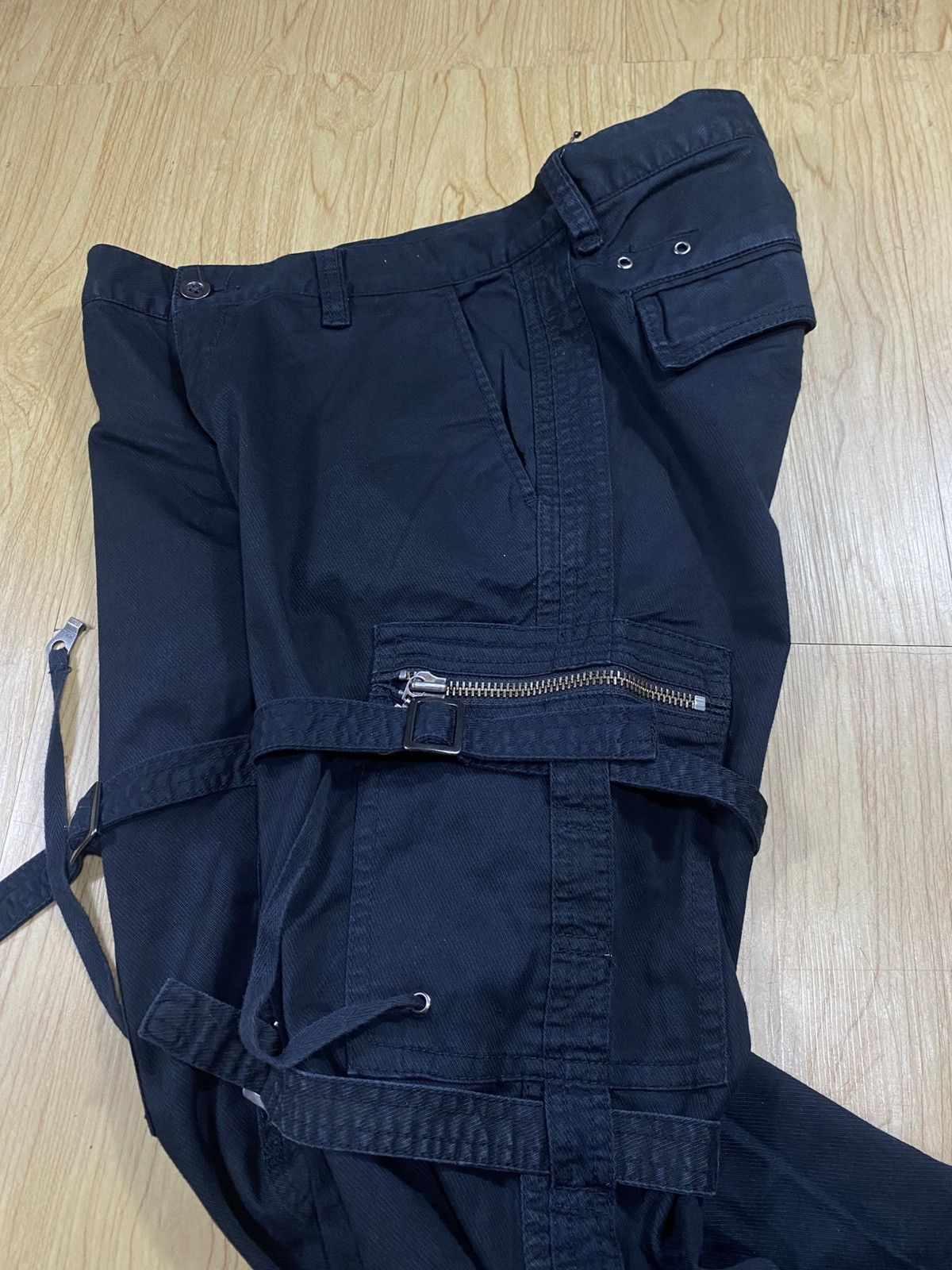 Issey Miyake Crazy Double Edge Bondage Flared Jeans Size US 32 / EU 48 - 9 Thumbnail