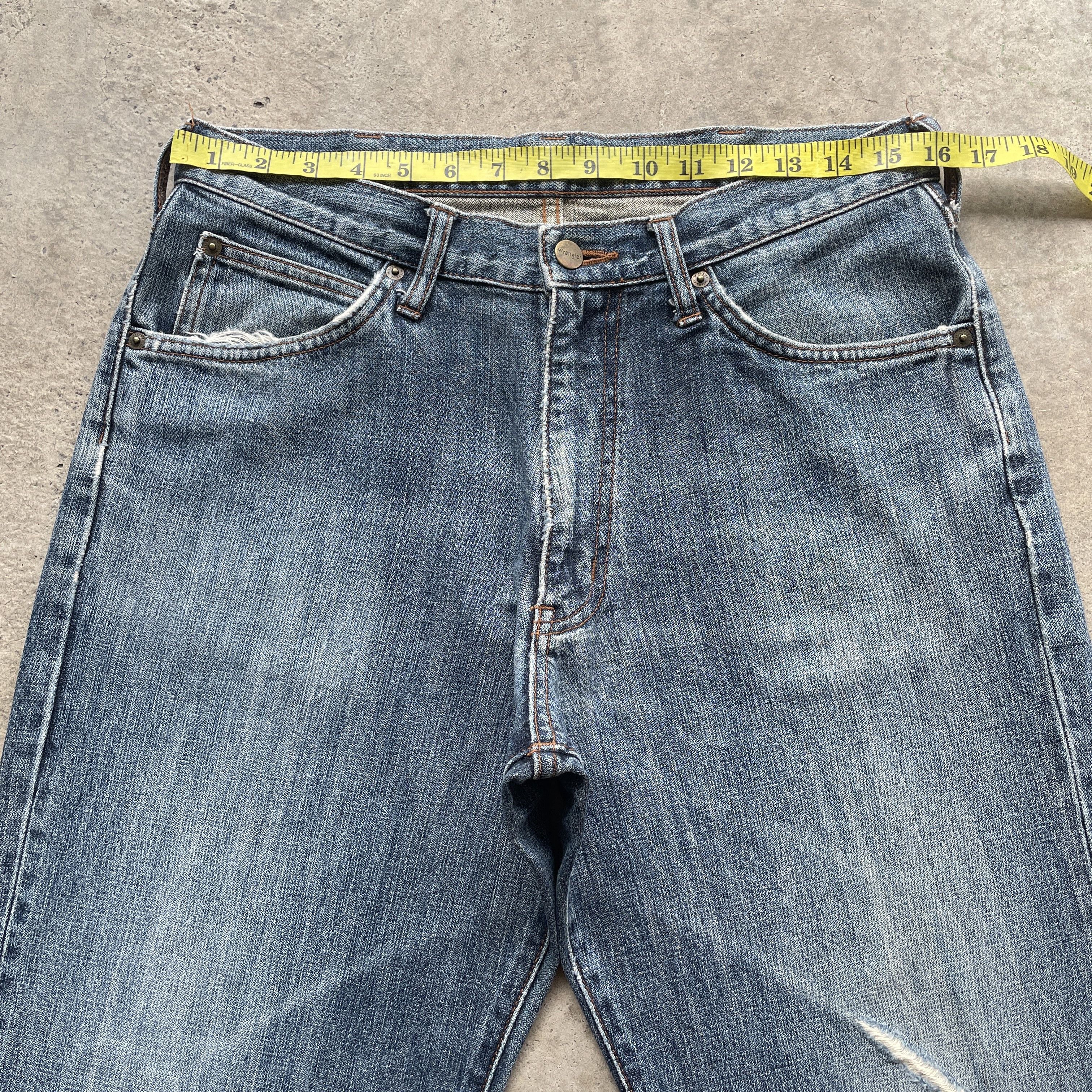 Japanese Brand × Wrangler W32 VINTAGE WRANGLER DISTRESSED JEANS FADED PANTS DENIM Size US 32 / EU 48 - 5 Thumbnail