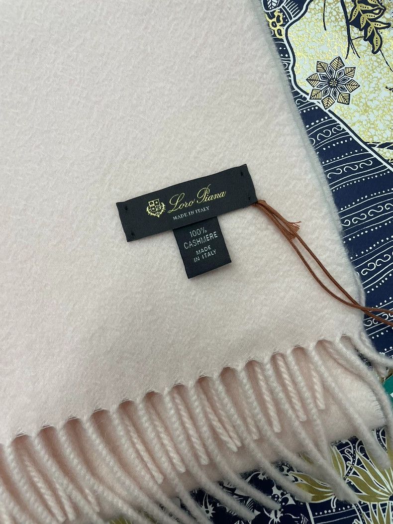 Loro Piana LORO PIANA Pink cashmere scarf Size ONE SIZE - 3 Thumbnail
