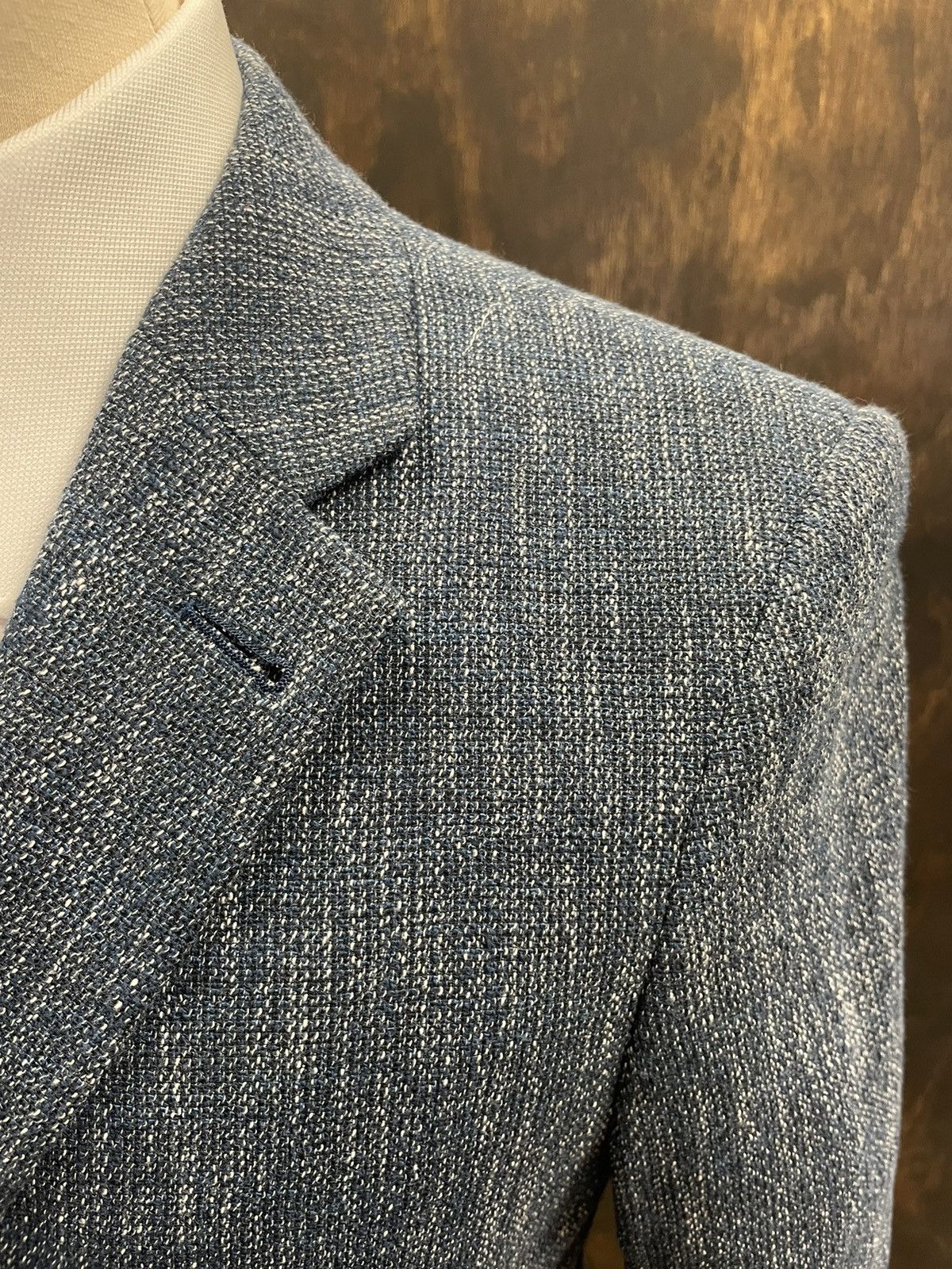John Varvatos Textured Tweed Buckingham Jacket Size 38R - 2 Thumbnail