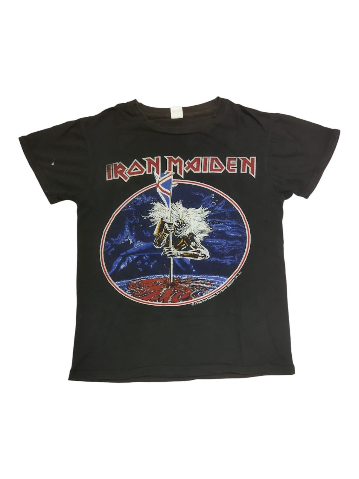 Band Tees × Vintage Vintage 80s Iron Maiden World Tour Tee Size US S / EU 44-46 / 1 - 1 Thumbnail