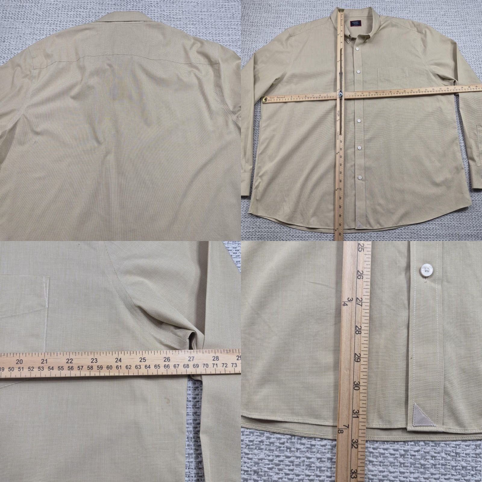 UNTUCKit UNTUCKit Button Up Shirt Mens 3XL Beige Check Long Sleeve Wrinkle Free Size US XXL / EU 58 / 5 - 8 Thumbnail