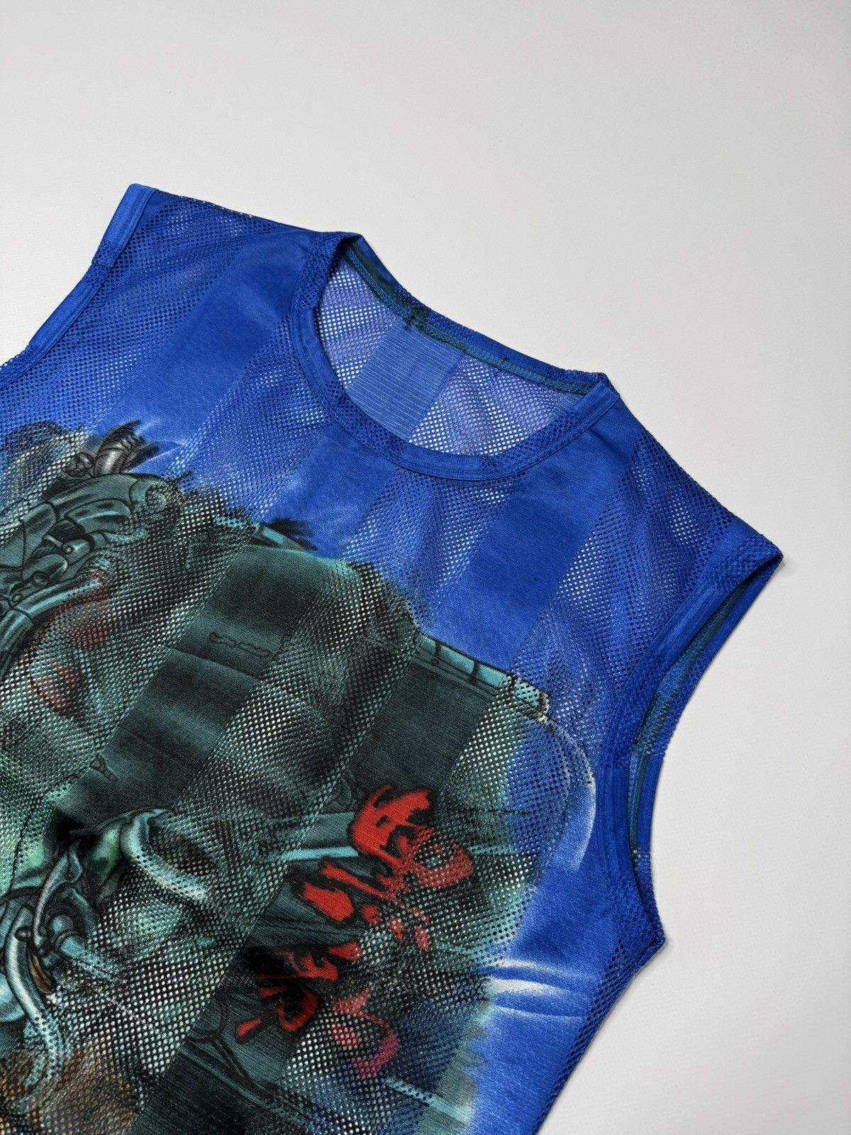 Vintage Vintage japanese Mesh Tank Top anime y2k avant garde swag 00 Size US M / EU 48-50 / 2 - 2 Thumbnail