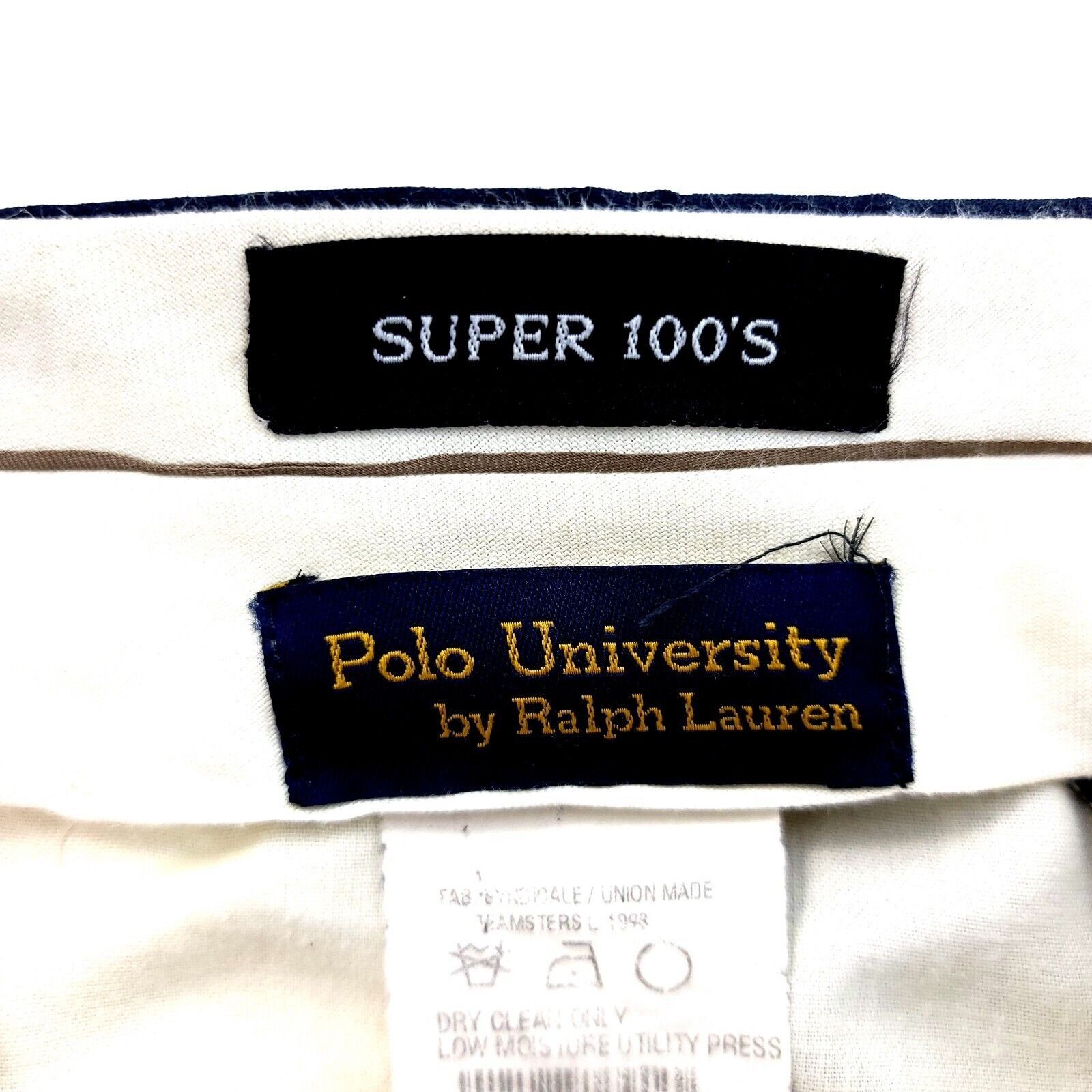 Polo Ralph Lauren Polo Ralph Lauren University Super 100s Wool Blue Pleated Cu Size 34R - 7 Thumbnail