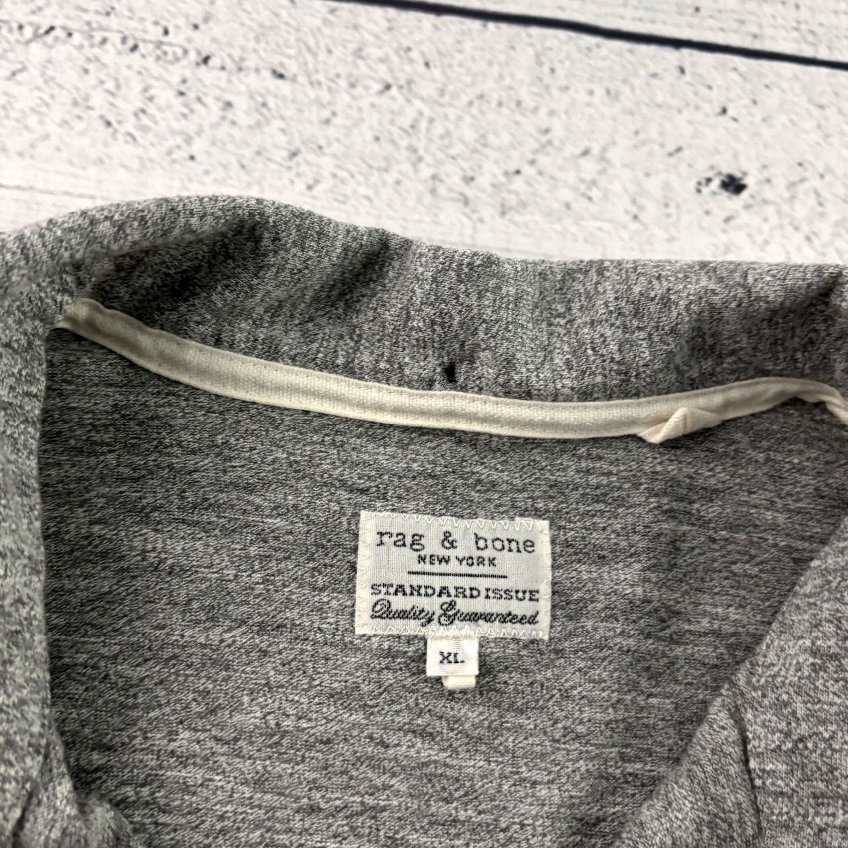 Rag & Bone Rag & Bone Short Sleeve Button Front Polo Shirt Men's XL Gray Size US XL / EU 56 / 4 - 2 Thumbnail
