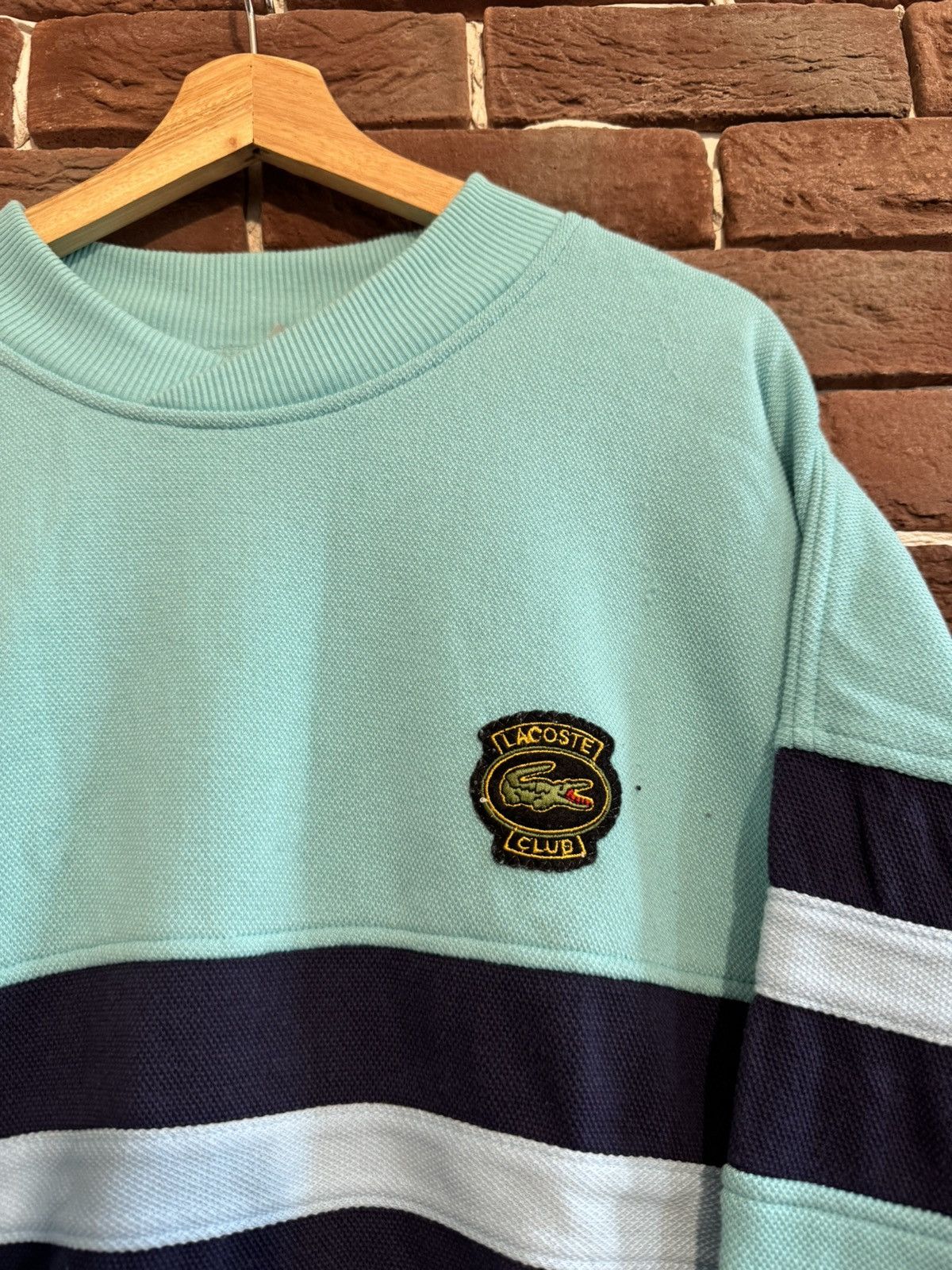 Lacoste Vintage 80s Lacoste Club Crocodile Crewneck Rare Casual Size US L / EU 52-54 / 3 - 3 Thumbnail