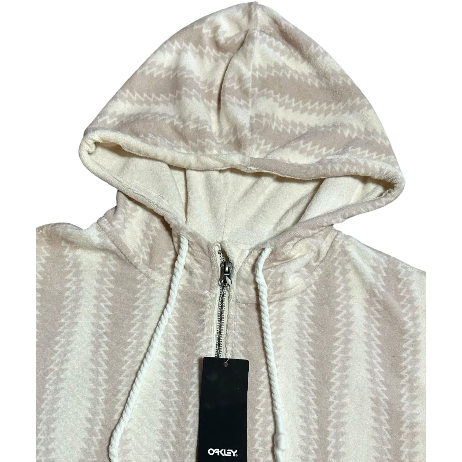 Oakley Oakley Women Hoodie 1/4 Zip Zig-Zag White XL Pullover Sweater Activewear Size XL / US 12-14 / IT 48-50 - 5 Thumbnail