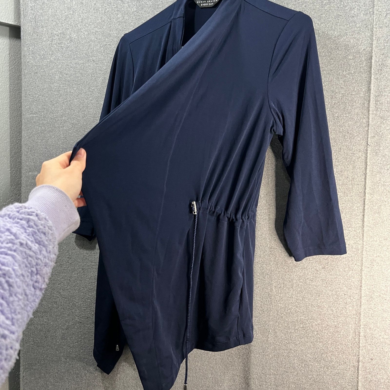 Other Every Day by Susan Graver Liquid Knit Anorak Style Size S / US 4 / IT 40 - 4 Thumbnail