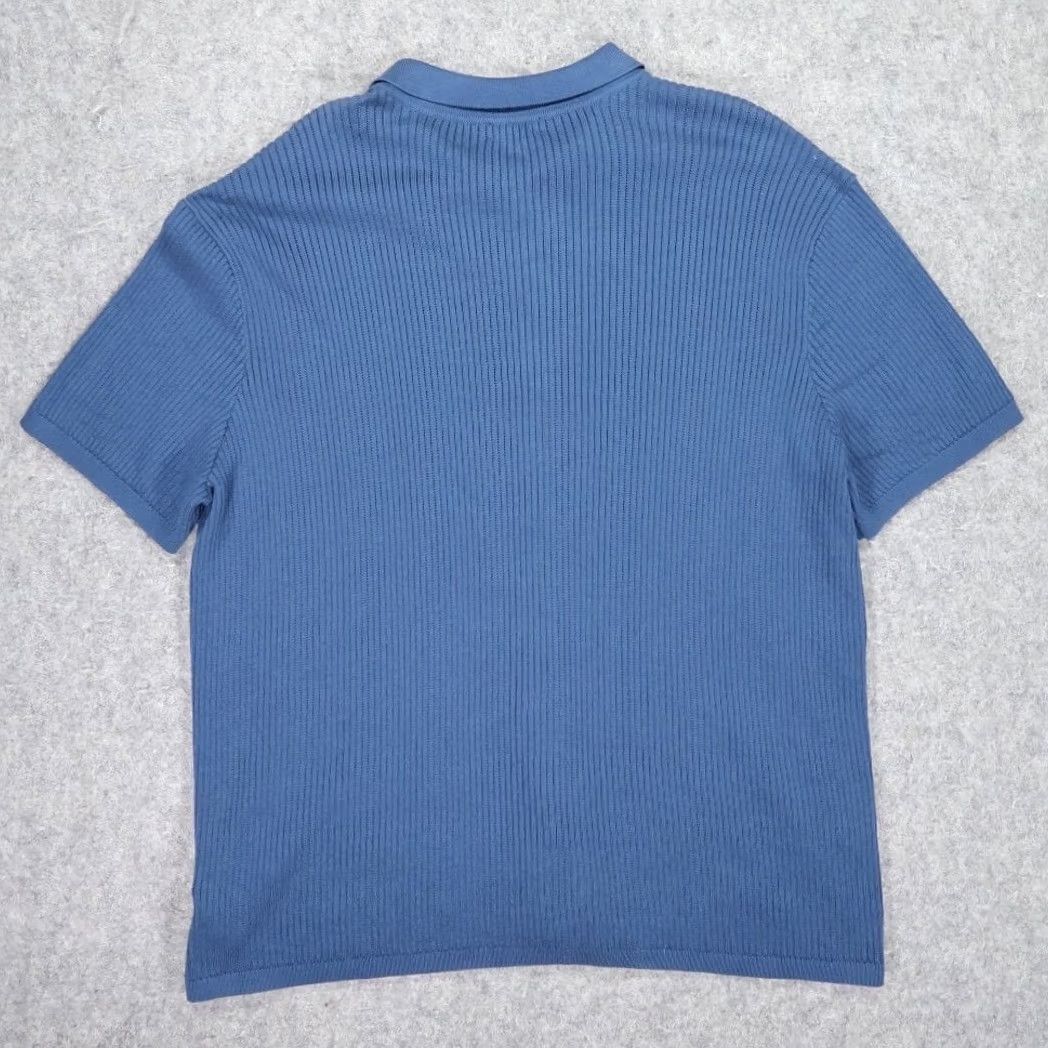 Vintage ROWM Polo Shirt Mens XXL Blue New Supima Cotton Ribbed Knit Short Sleeve - & Quality Size US XXL / EU 58 / 5 - 2 Thumbnail