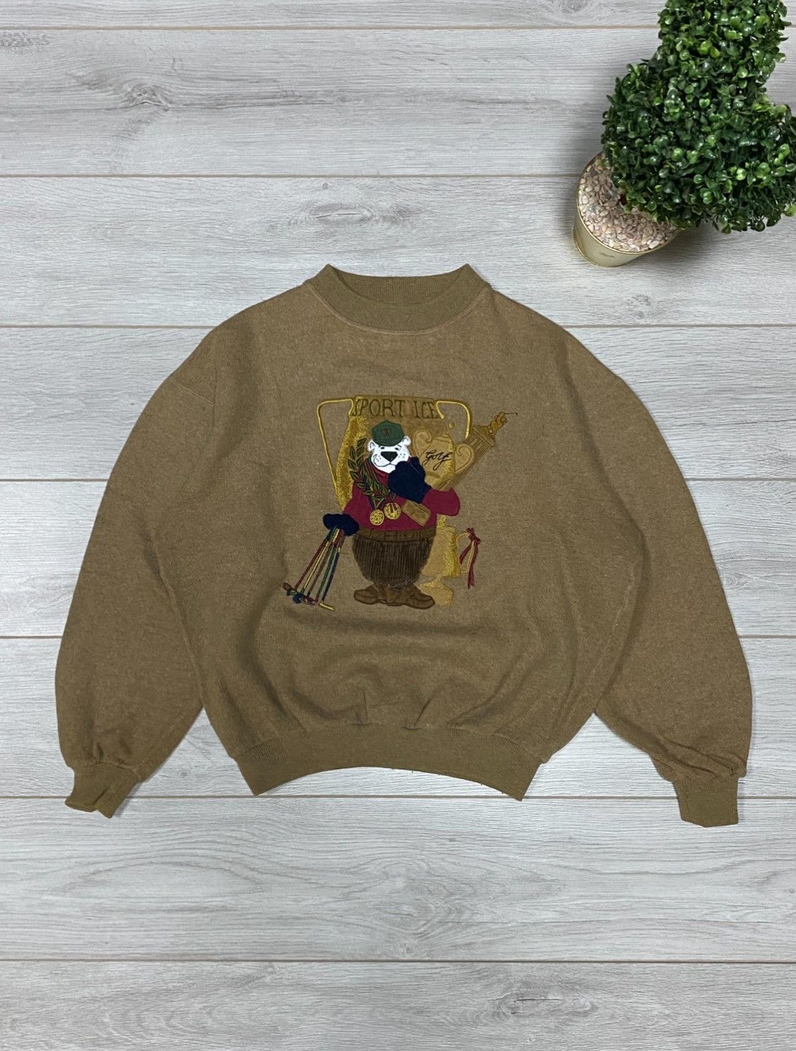Iceberg wool Italy knitted bear ski RARE sweater