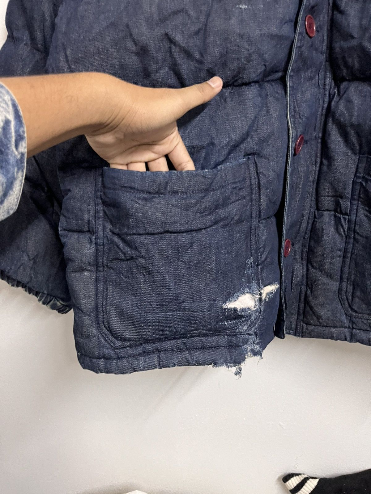 Blue Blue Japan 💥COLLECTORS ITEM💥BLUE BLUE JAPAN X HR MARKET INDIGO DENIM Size US L / EU 52-54 / 3 - 4 Thumbnail