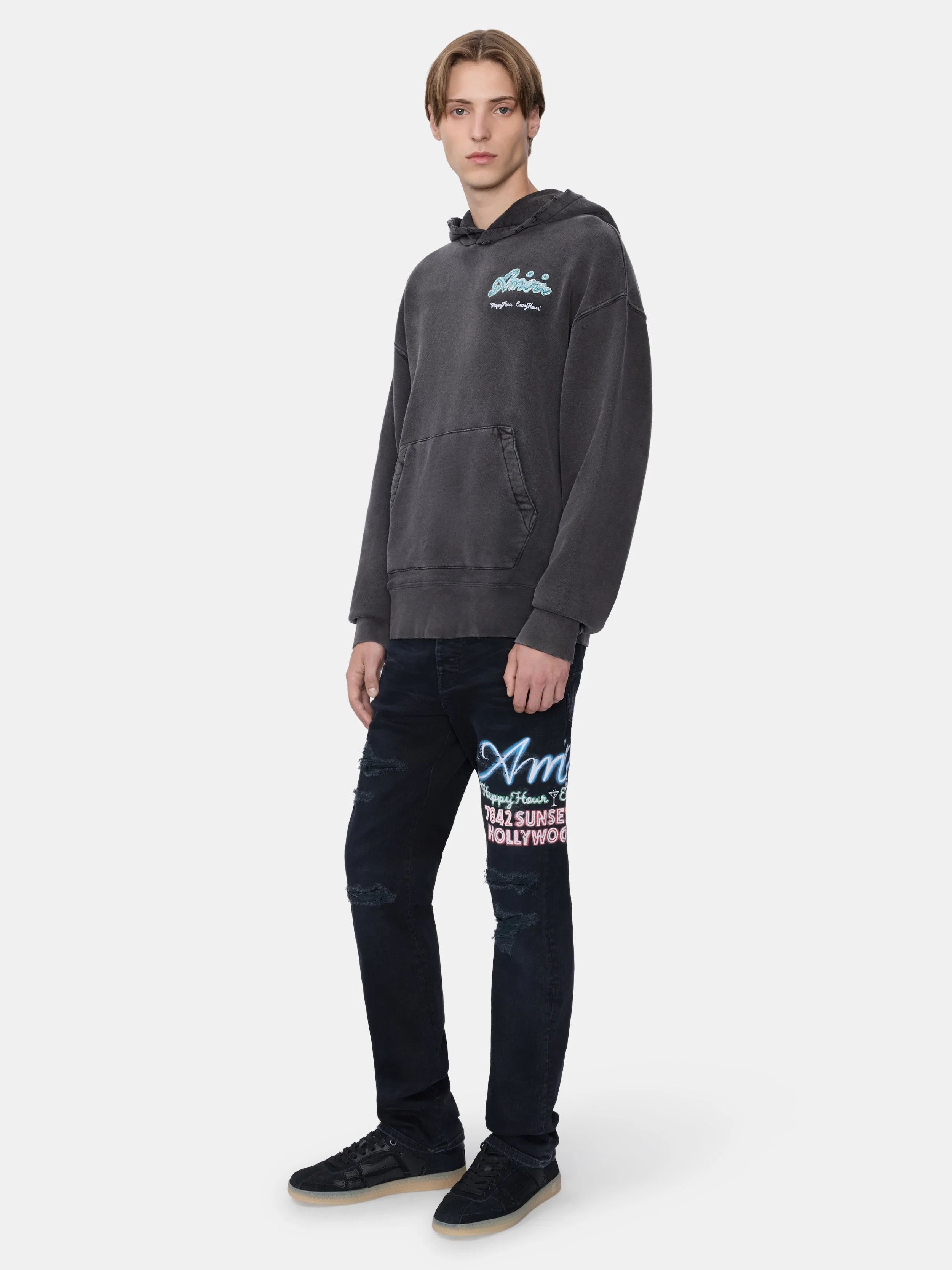 Amiri o1h1sh11225 Neon Lights Slim Jean in Black Size US 34 / EU 50 - 4 Thumbnail
