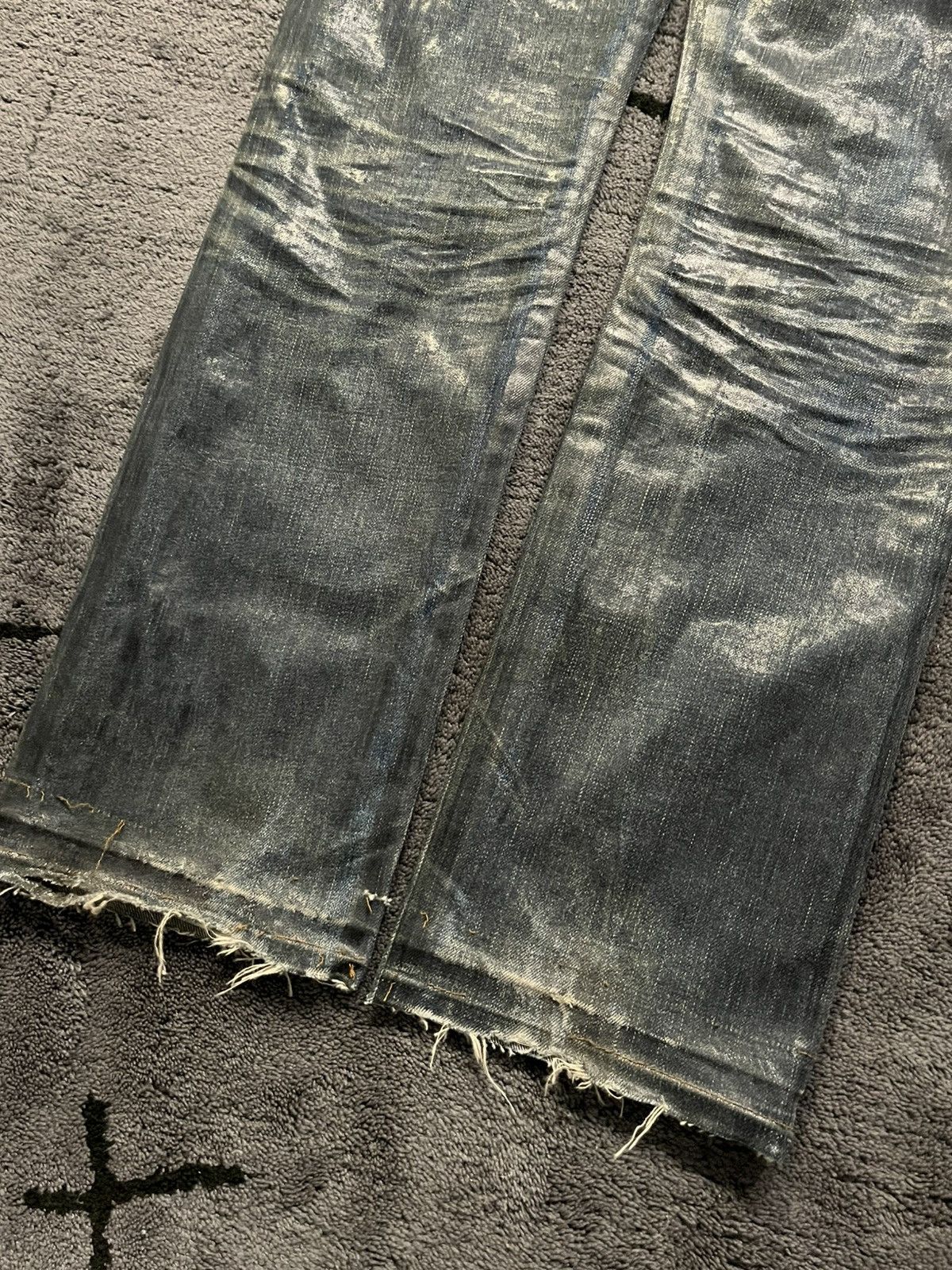 Dior × Hedi Slimane AW03 Luster Waxed Clawmark Denim Jeans Size US 32 / EU 48 - 7 Thumbnail