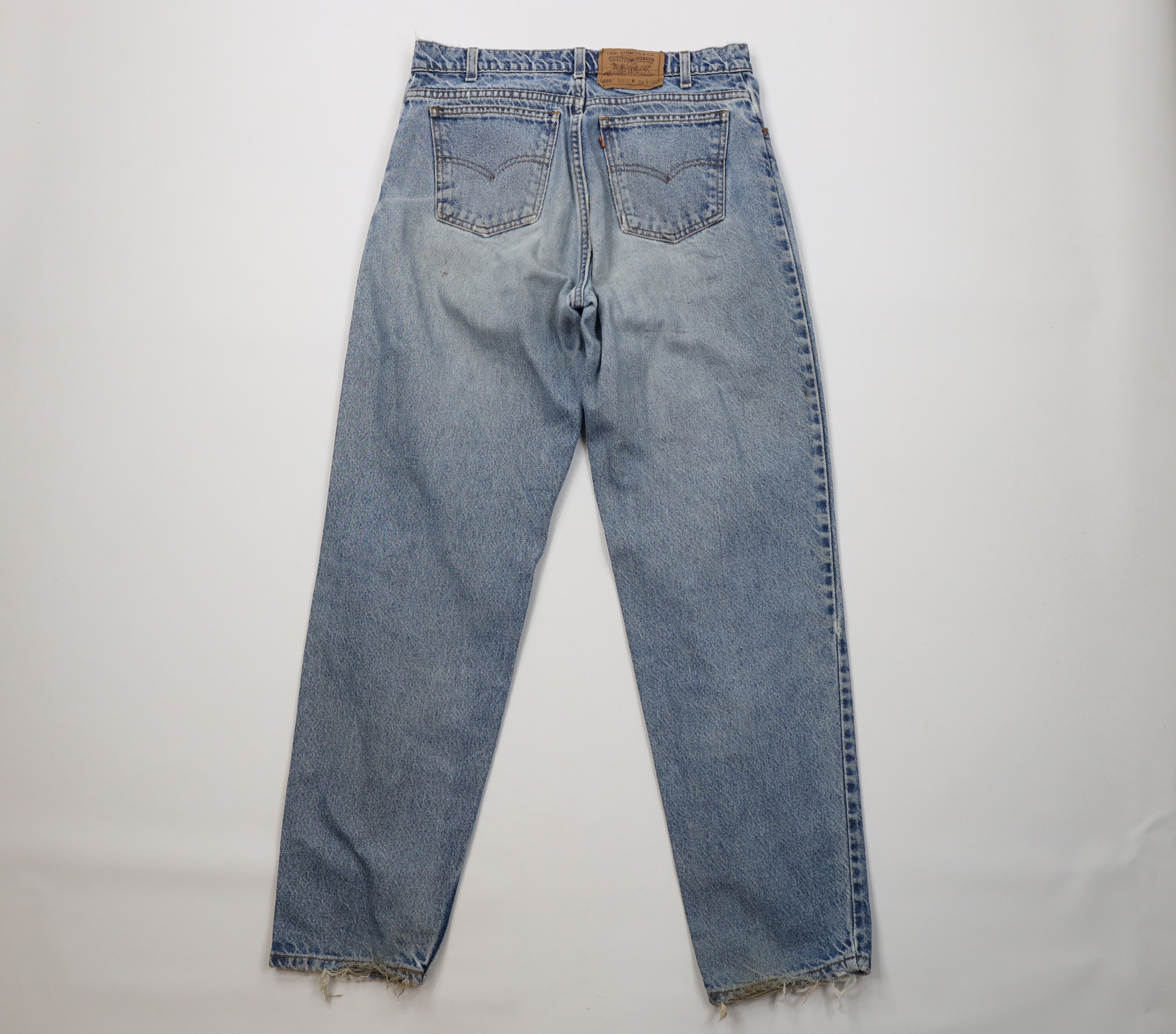 Levi's Vintage 90s Levis 550 Relaxed Fit Tapered Leg Denim Jeans Size US 34 / EU 50 - 11 Thumbnail