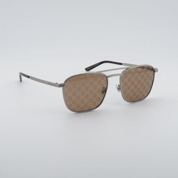 Gucci Gucci GG1881S 004 Sunglasses Silver Square Frame Size ONE SIZE - 4 Thumbnail