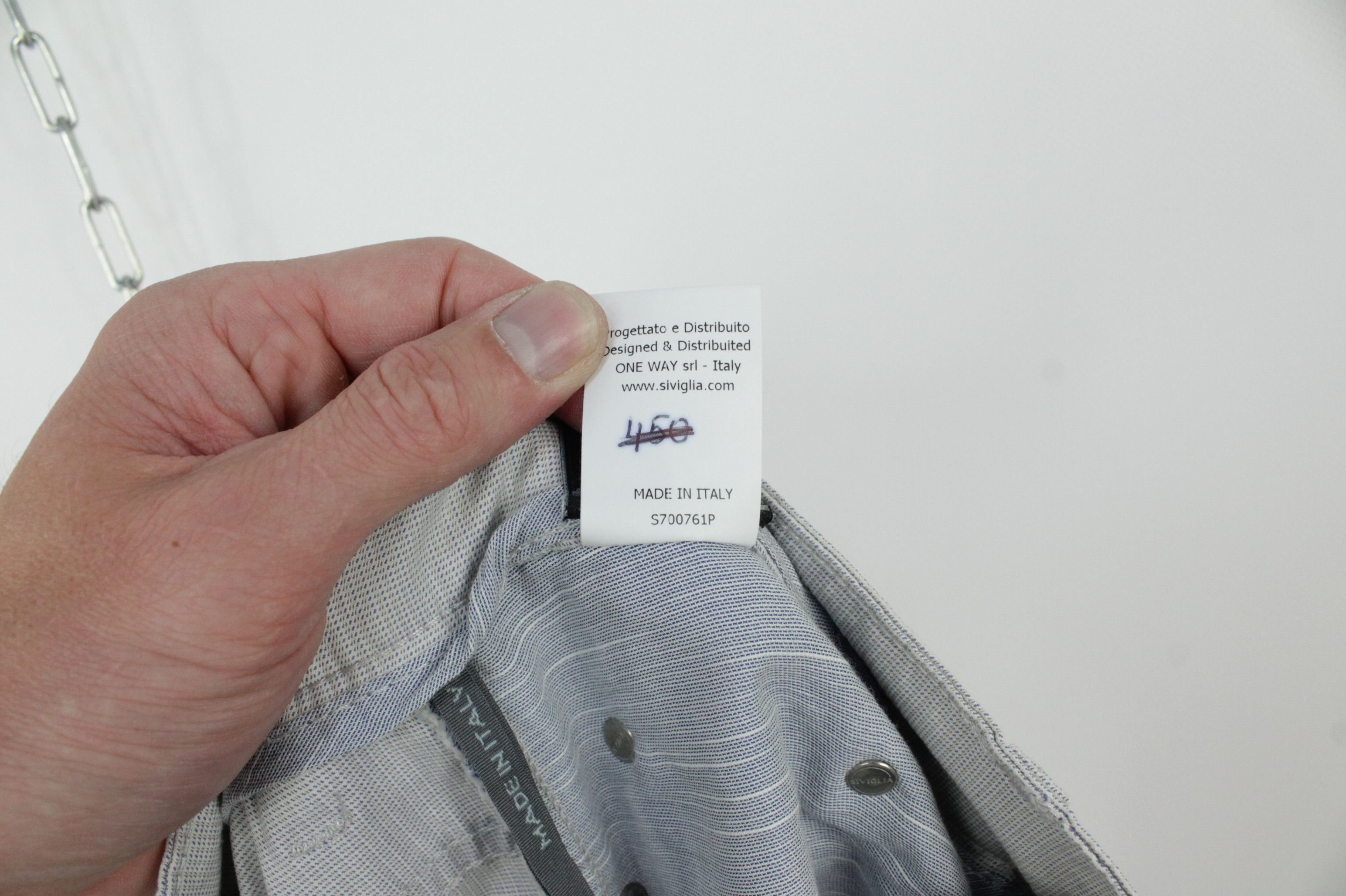 Siviglia Siviglia Gray Stretch Cotton Casual Trousers Jeans Men's Size US 33 - 10 Thumbnail