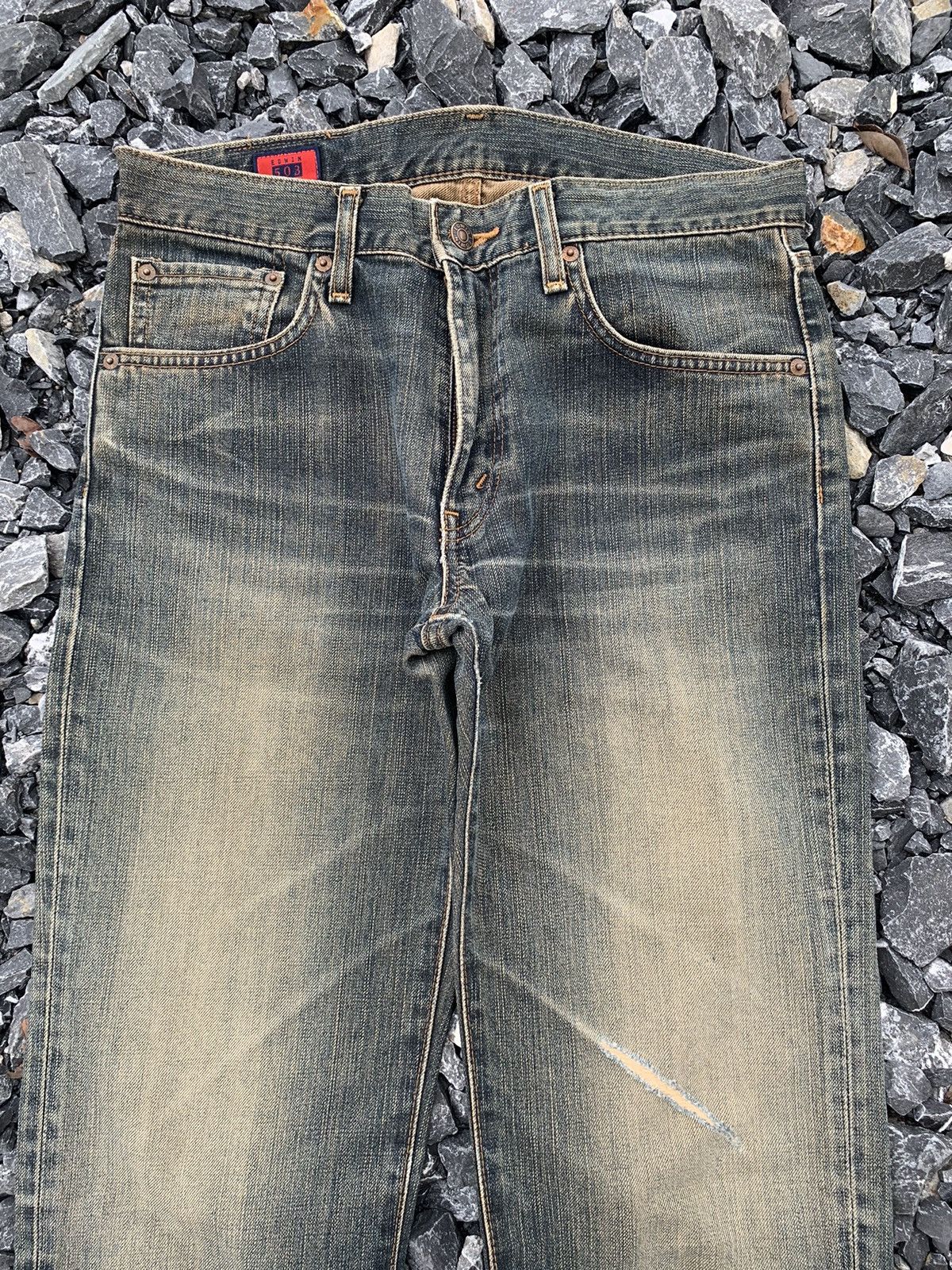 Edwin VINTAGE EDWIN 503ZZ RUSTY MUDWASH JAPANESE DISTRESSED DENIM Size US 30 / EU 46 - 5 Thumbnail