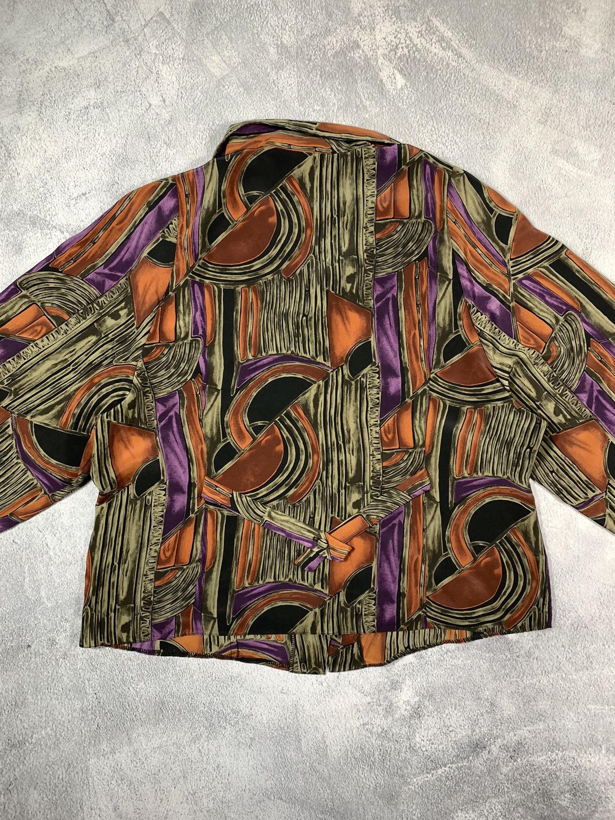 Japanese Brand × Vintage Vintage 90s Abstract button ups long sleeve shirt Size L / US 10 / IT 46 - 6 Thumbnail