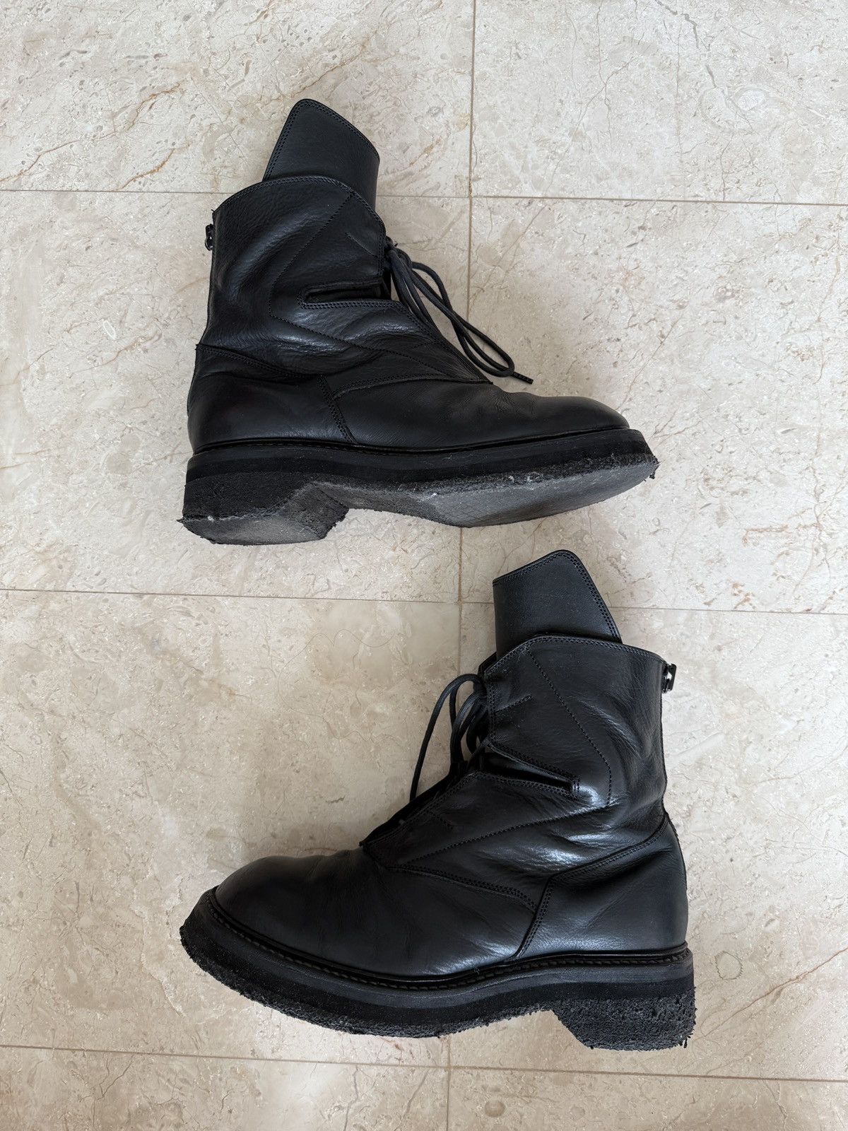 Julius Julius 7 Horse Leather Back Zip Boots Size US 9.5 / EU 42-43 - 3 Thumbnail