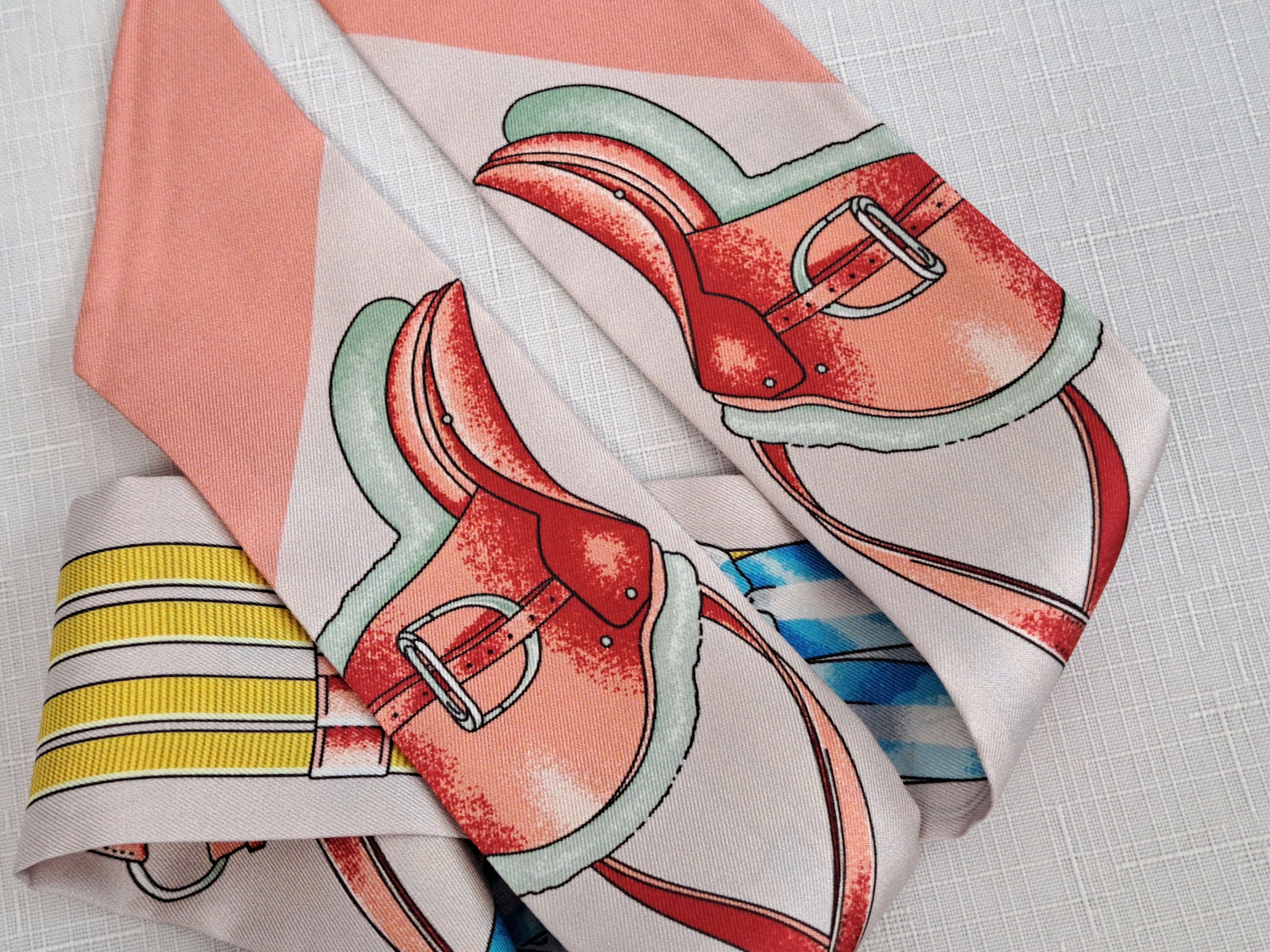 Hermes HERMES Paris silk twilly scarf. Size ONE SIZE - 10 Thumbnail