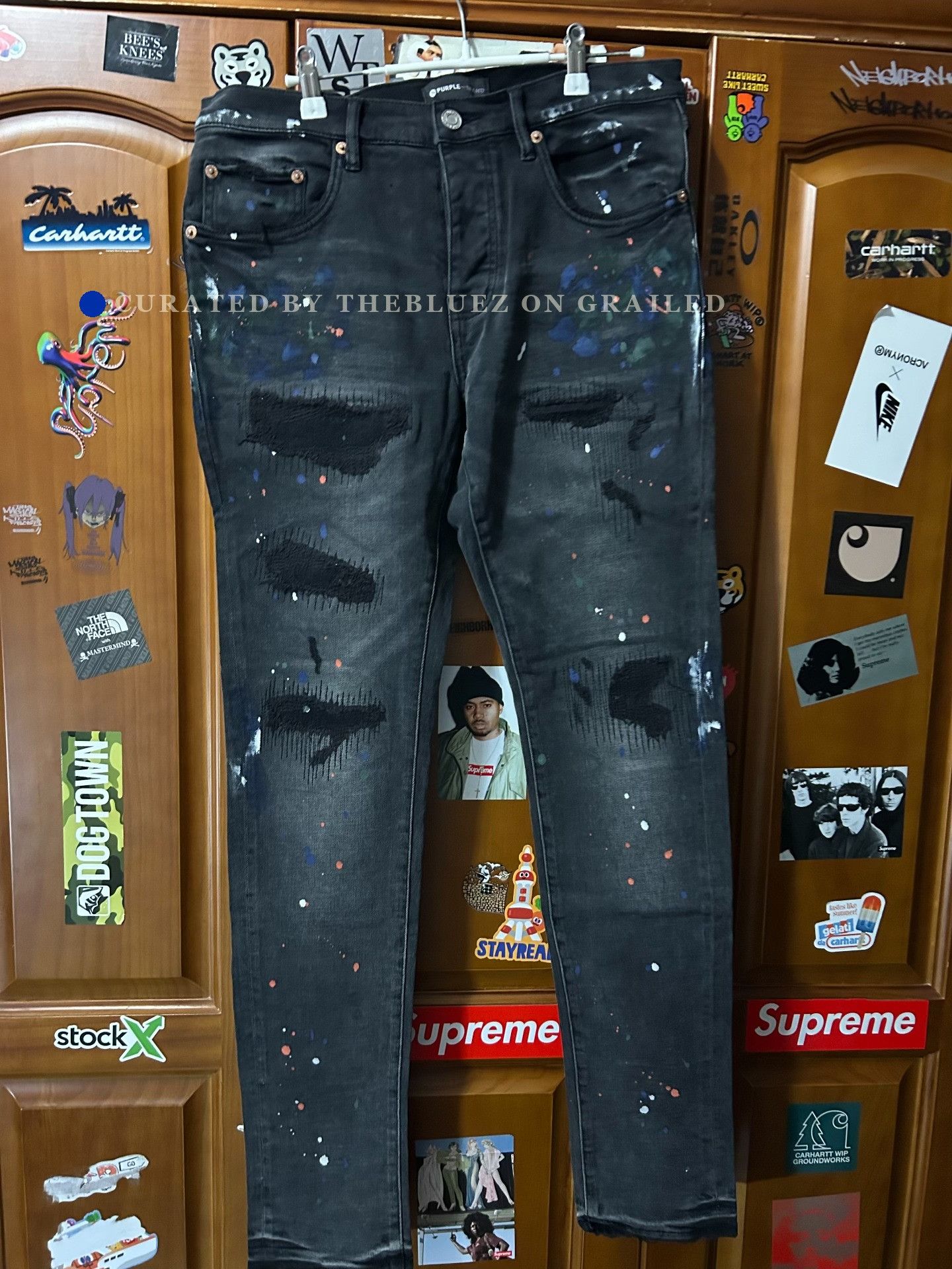 Purple Brand Purple Washed Graffiti Jeans Size 32 Size US 32 / EU 48 - 1 Thumbnail