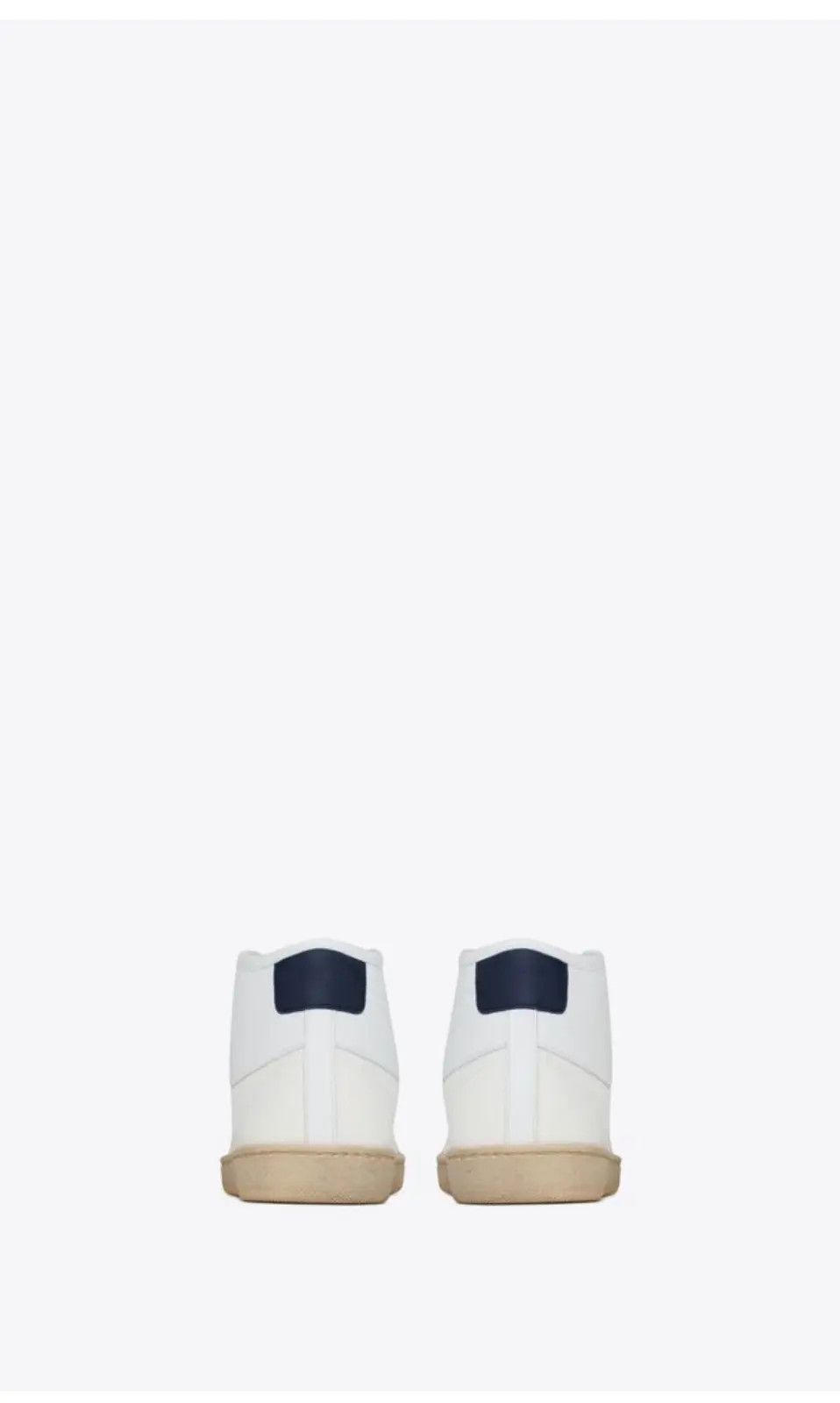 Saint Laurent Paris o1b1hav111224 Court Classic SL/39 Mid Top Sneakers in White Size US 12 / IT 42 - 3 Thumbnail