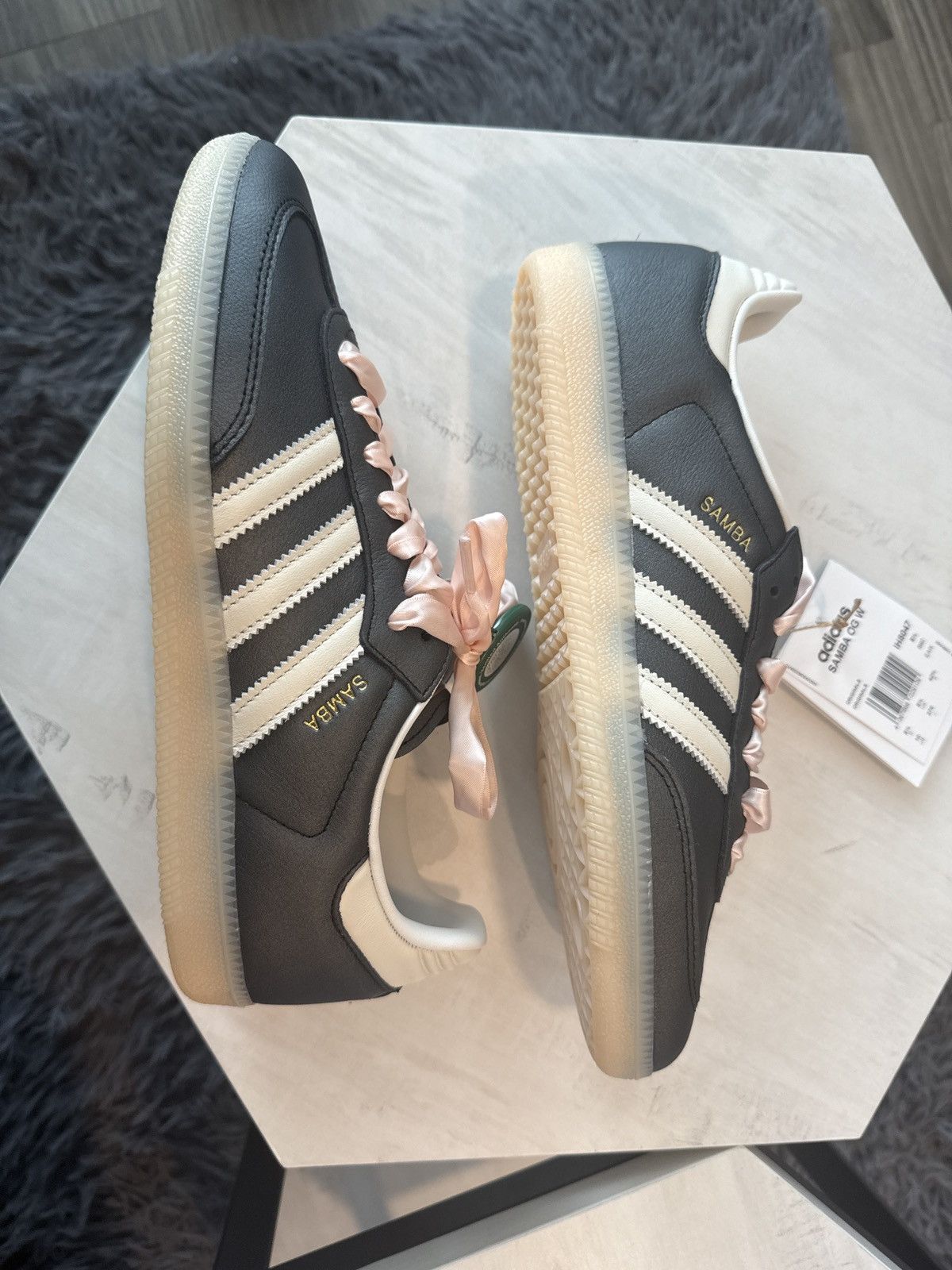 Adidas Sambas ‘Black Wonder Quartz Ribbon Laces’ Size US 10 / IT 40 - 2 Thumbnail