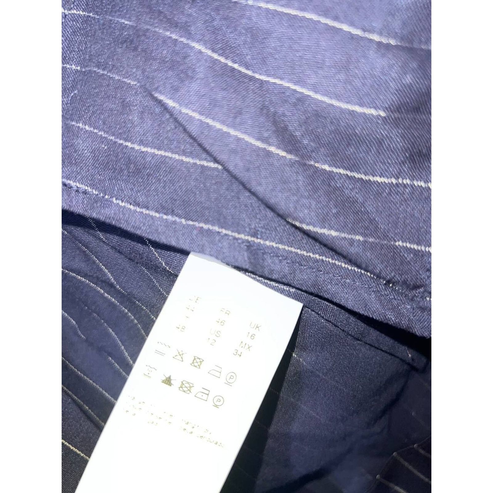 Hugo Boss Vintage HUGO BOSS women Blue Pinstripe Blazer XL 48 A000086 Size XL / US 12-14 / IT 48-50 - 9 Thumbnail
