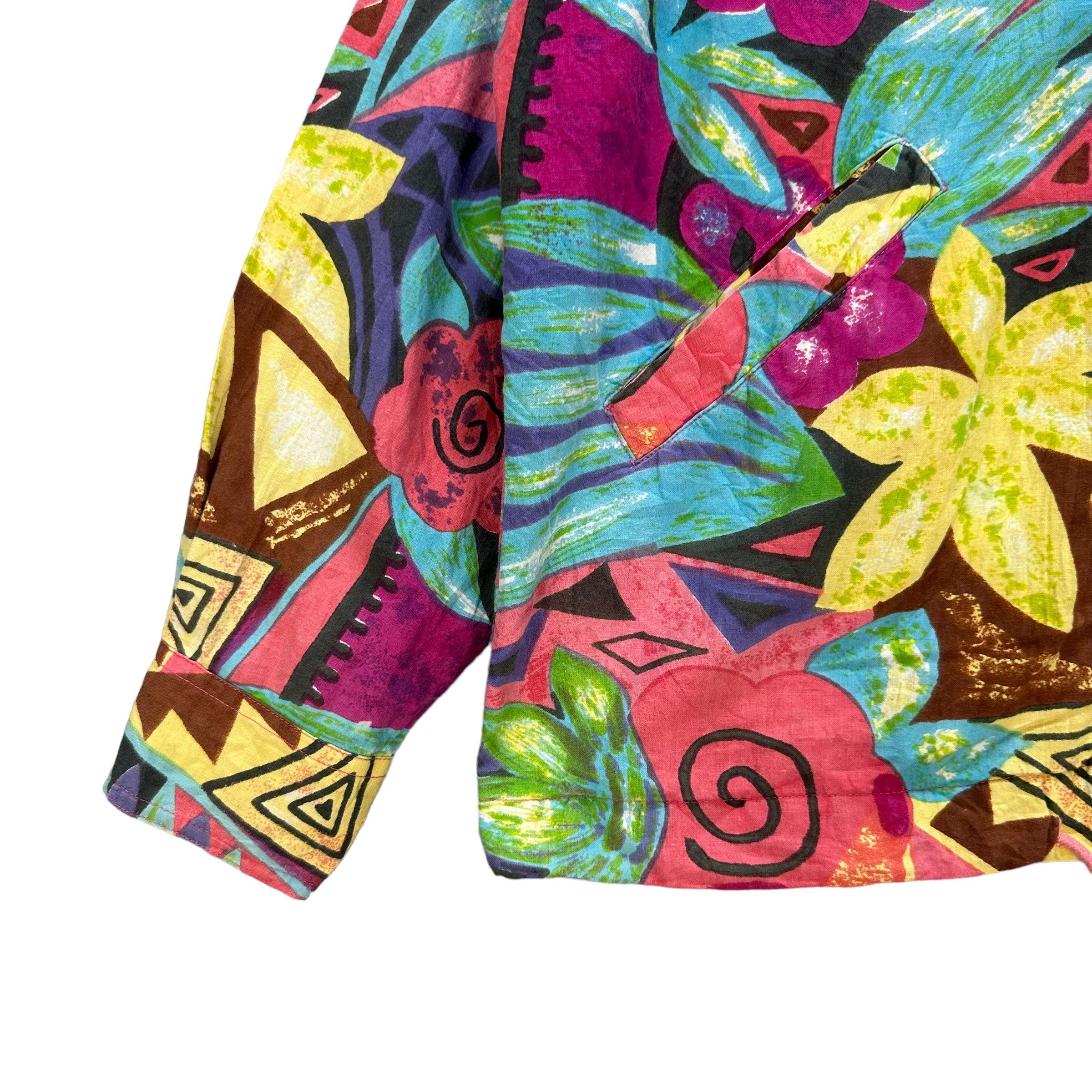 Japanese Brand CASUAL LIFE FULL PRINT BUTTON HOODIE JACKET #8465-010 Size US L / EU 52-54 / 3 - 4 Thumbnail