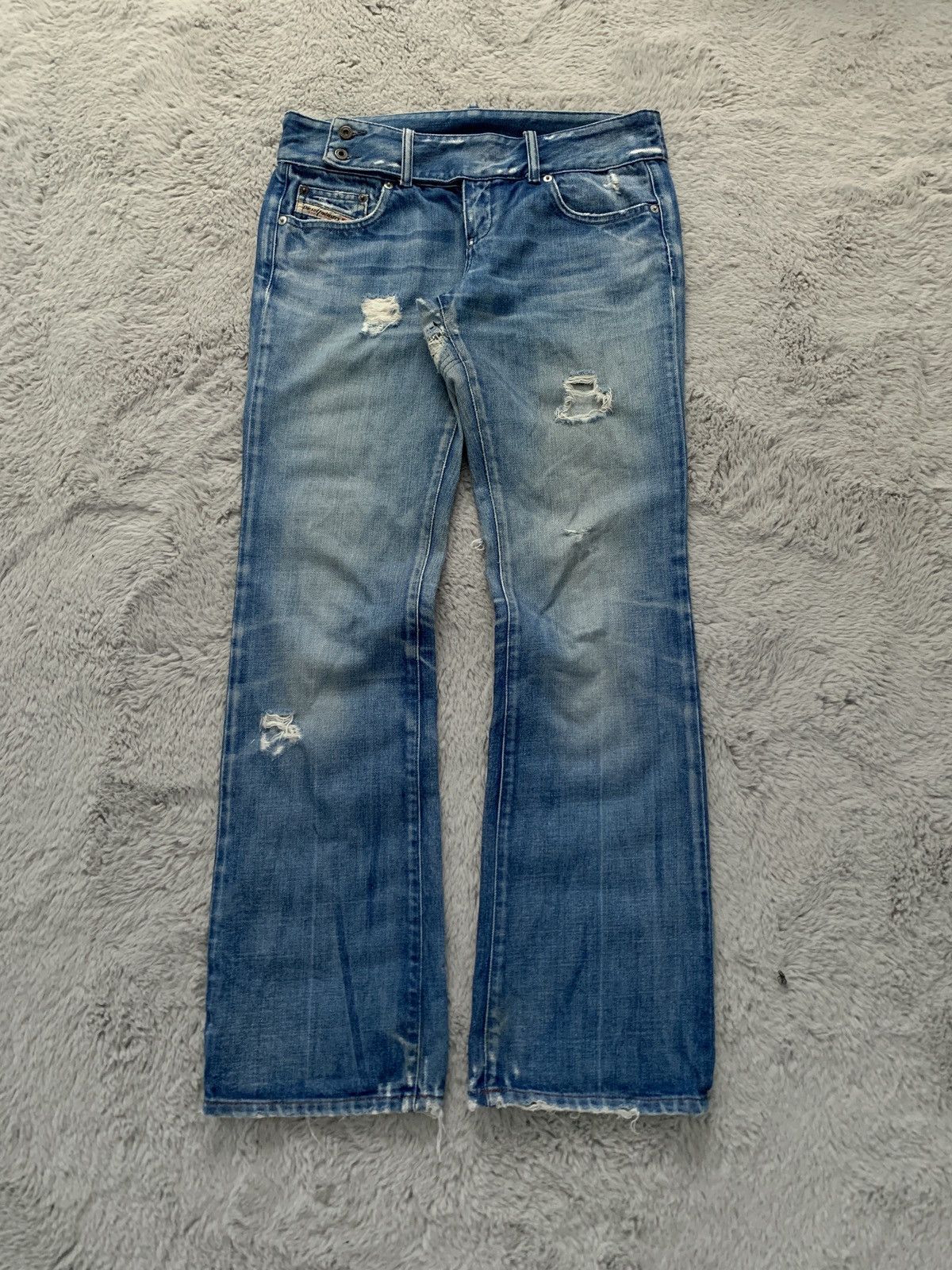 Diesel 90s Vintage Diesel Flared Denim Bootcut Distressed Grunge Size US 32 / EU 48 - 2 Thumbnail