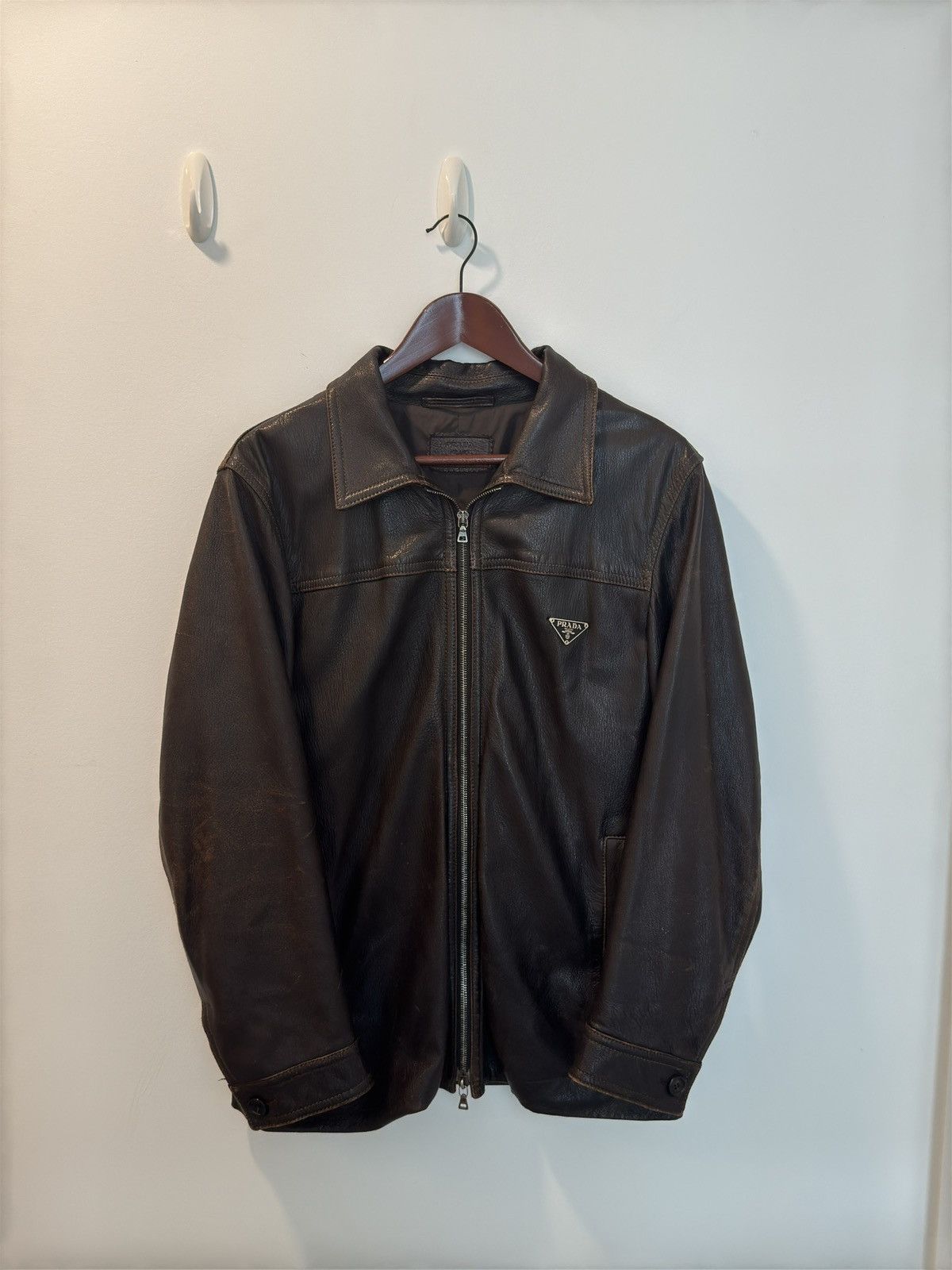 Prada Vintage Prada Leather Jacket Size US M / EU 48-50 / 2 - 1 Thumbnail