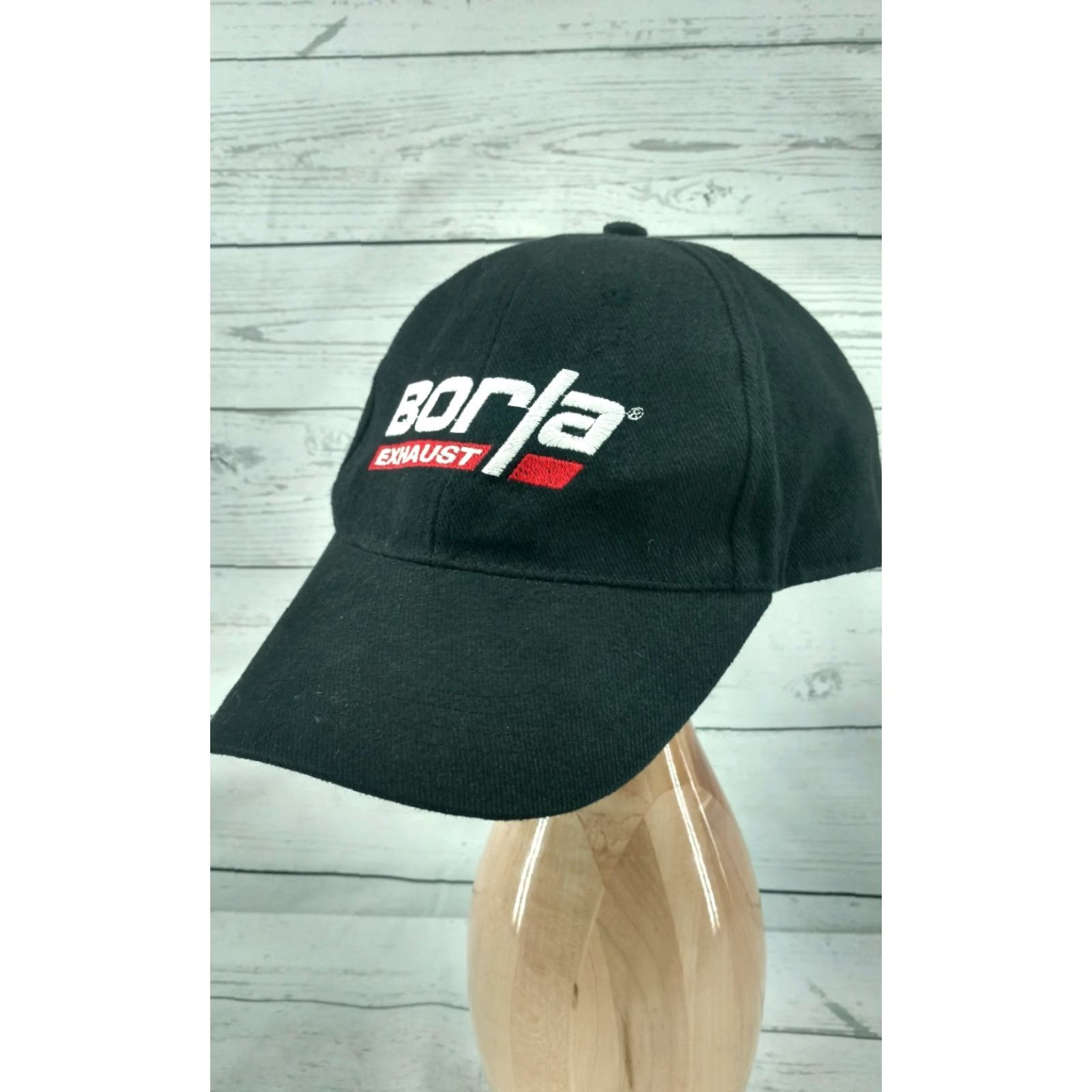 Vintage Borla Exhaust Advertising Snapback Hat Cap Black Racing Mufflers Hot Rod Baseball Cap Men Adjustable Snapback Cap Size ONE SIZE - 2 Thumbnail