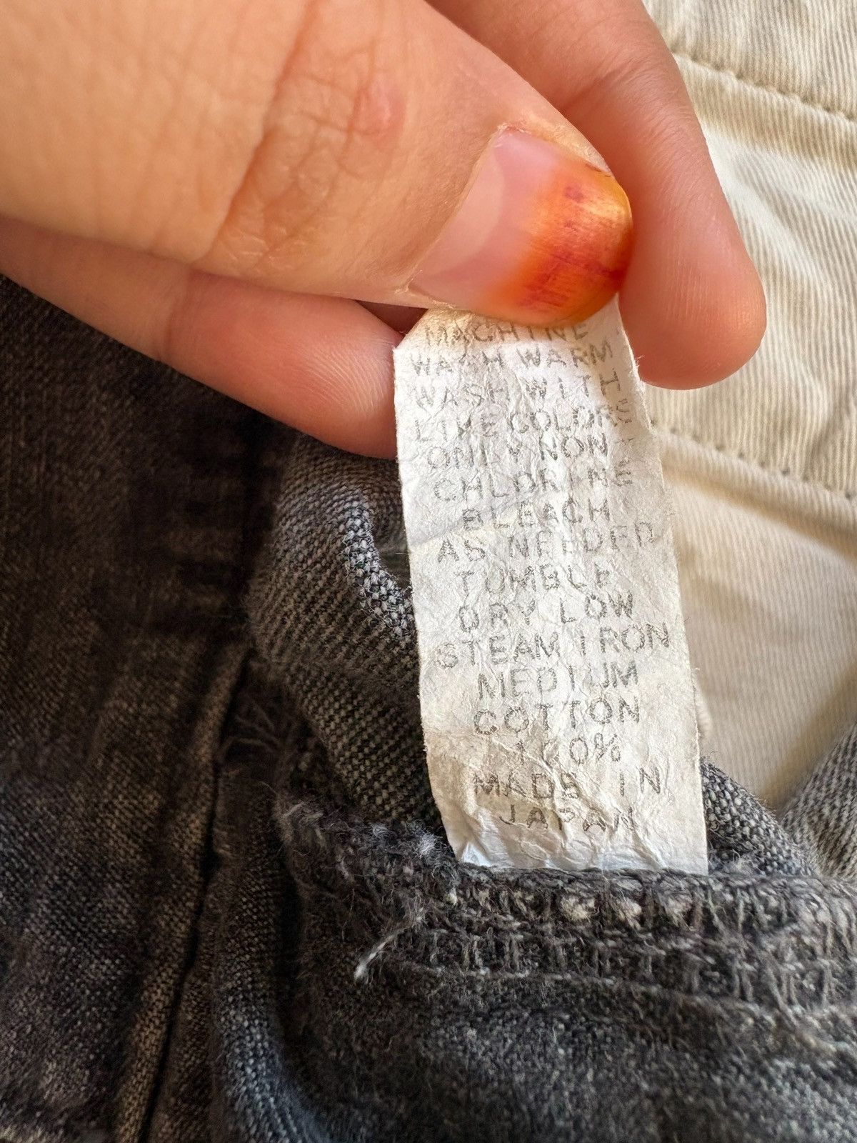 Full Count & Co. Vintage Full Count Button Fly Cargo Distress Rip Loose Jean Size US 30 / EU 46 - 9 Thumbnail