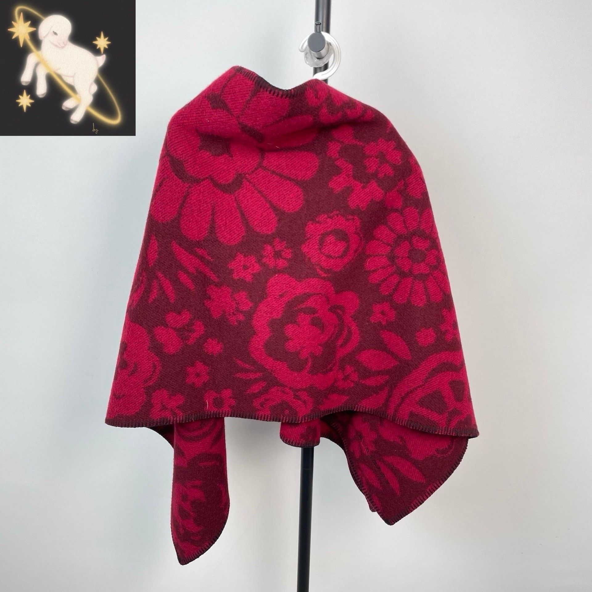 Burberry Burberry Floral Red Scarf 32 Men Size ONE SIZE - 1 Thumbnail