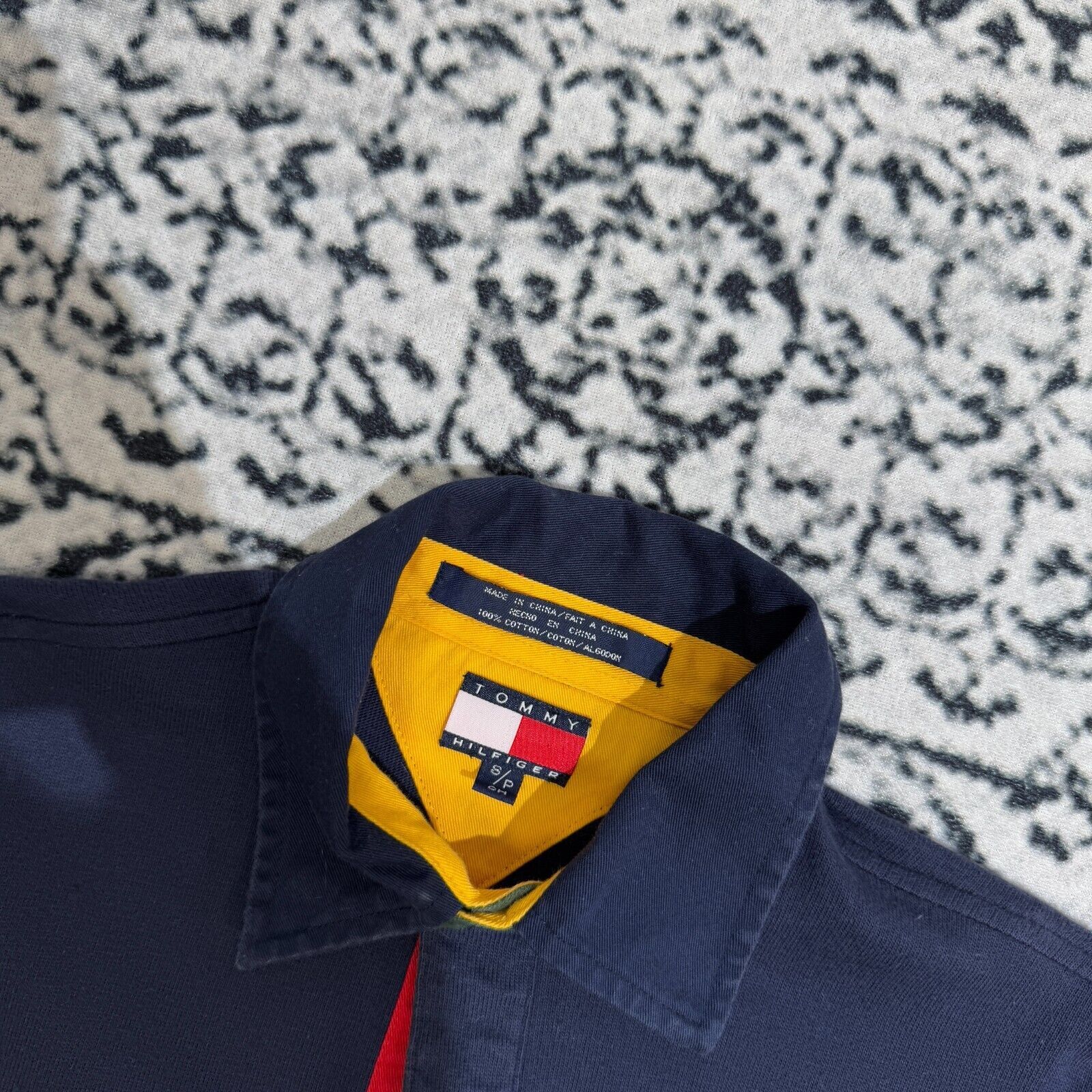 Tommy Hilfiger × Vintage Vintage Tommy Hilfiger Navy Cotton Polo Rugby Shirt Size S Size US S / EU 44-46 / 1 - 6 Thumbnail