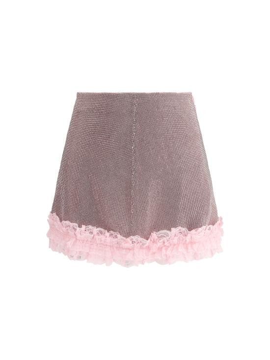 スカート SELF PORTRAIT SKIRT (RS25164SKC) Mini skirt SELF PORTRAIT Woman Tg. 8 UK RS25164SKC CREMA