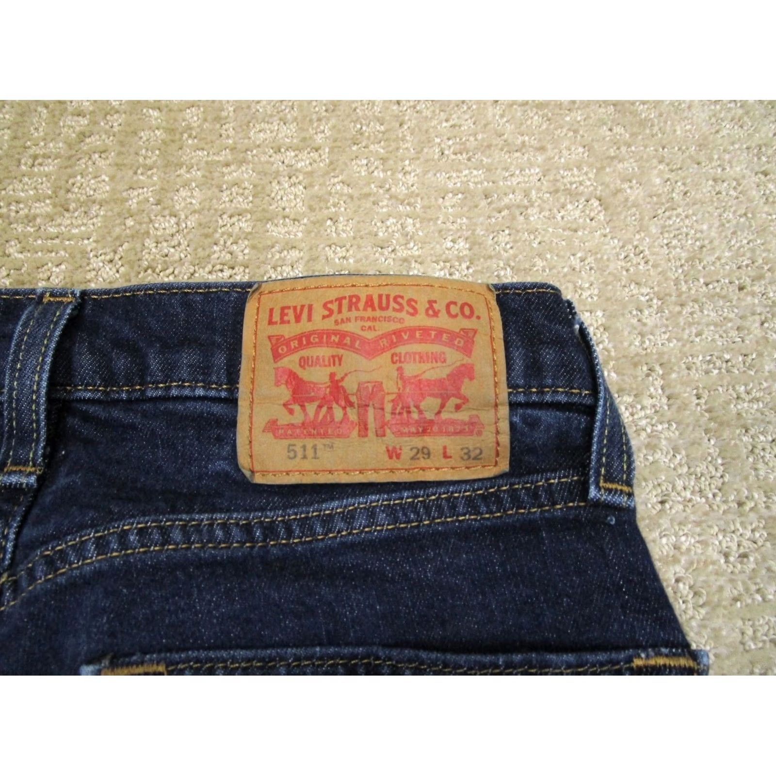 Levi's Levi's 511 Jeans Men 29x32 Blue Slim Straight Denim Stretch Pockets Logo 5-Pocket Style Regular Size Type Jeans Mens Size US 29 - 5 Thumbnail