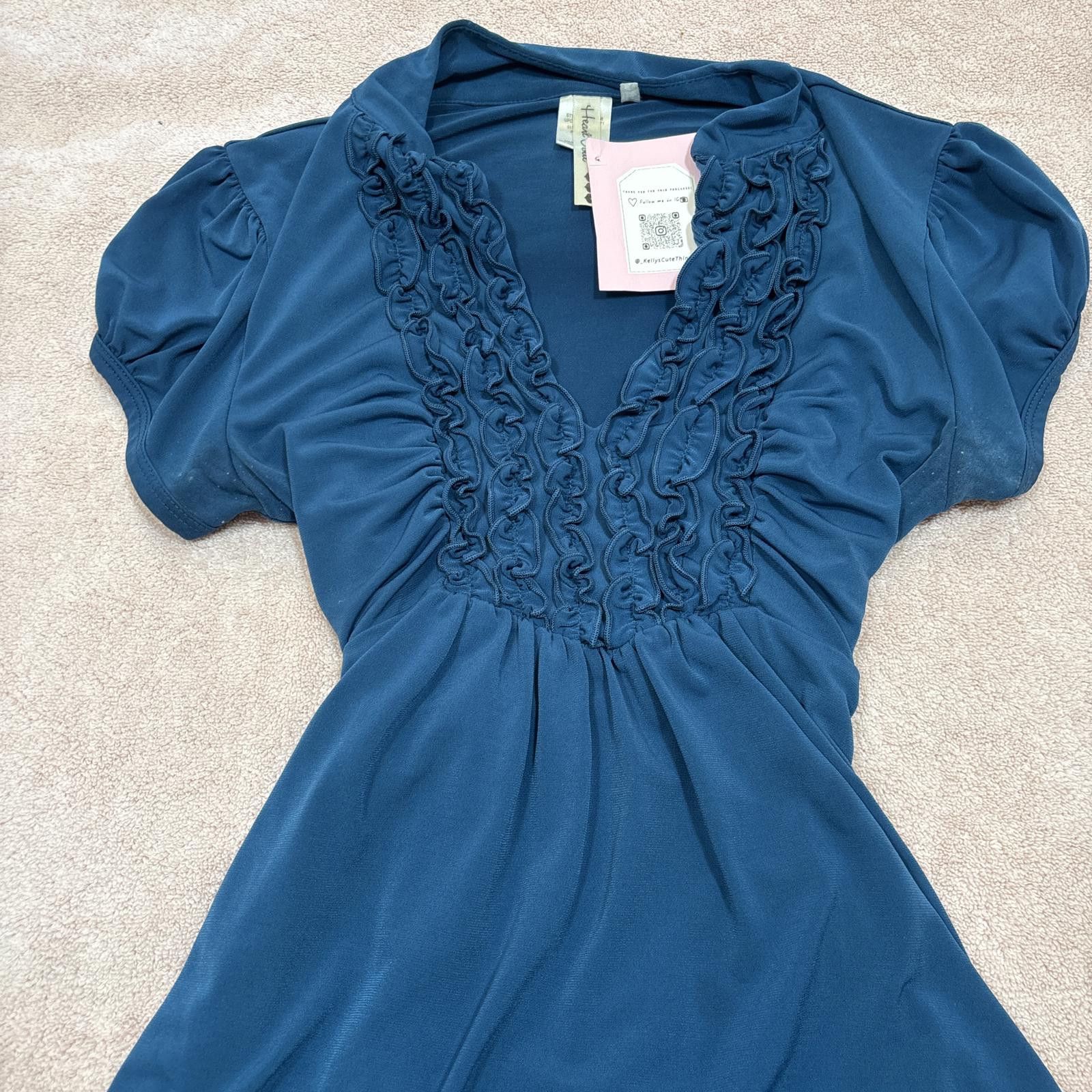 Other y2k office siren ruffle blouse with tie back Size M / US 6-8 / IT 42-44 - 3 Thumbnail