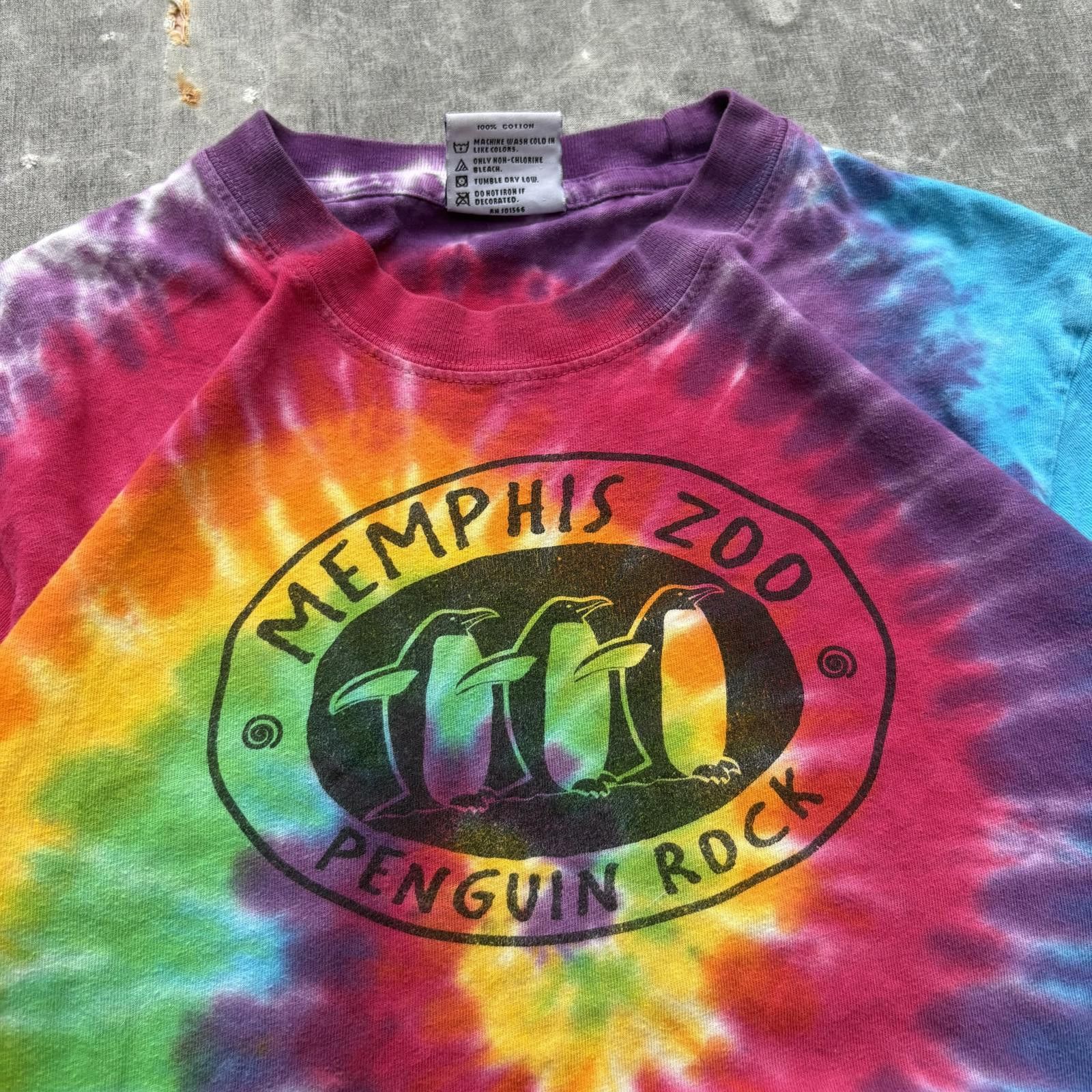 Vintage Vintage Y2K Tie Dye Memphis Zoo Penguin Rock Animal Shirt Size M / US 6-8 / IT 42-44 - 2 Thumbnail