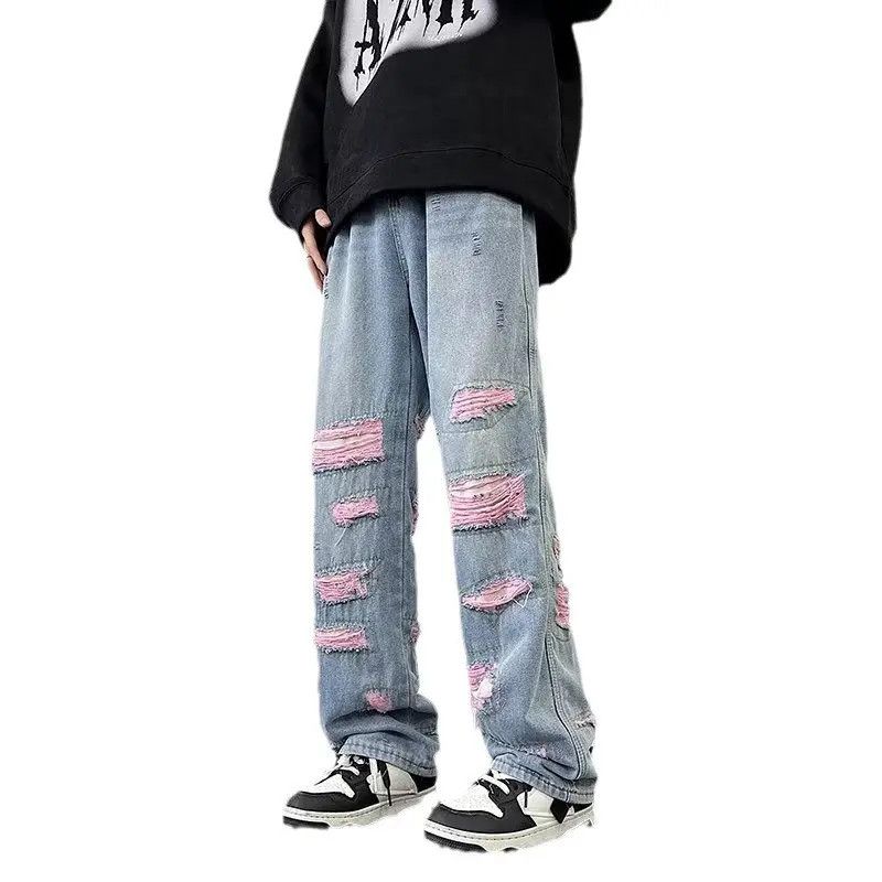 Japanese Brand × Jean Retro loose graffiti ripped jeans Size US 32 / EU 48 - 5 Thumbnail