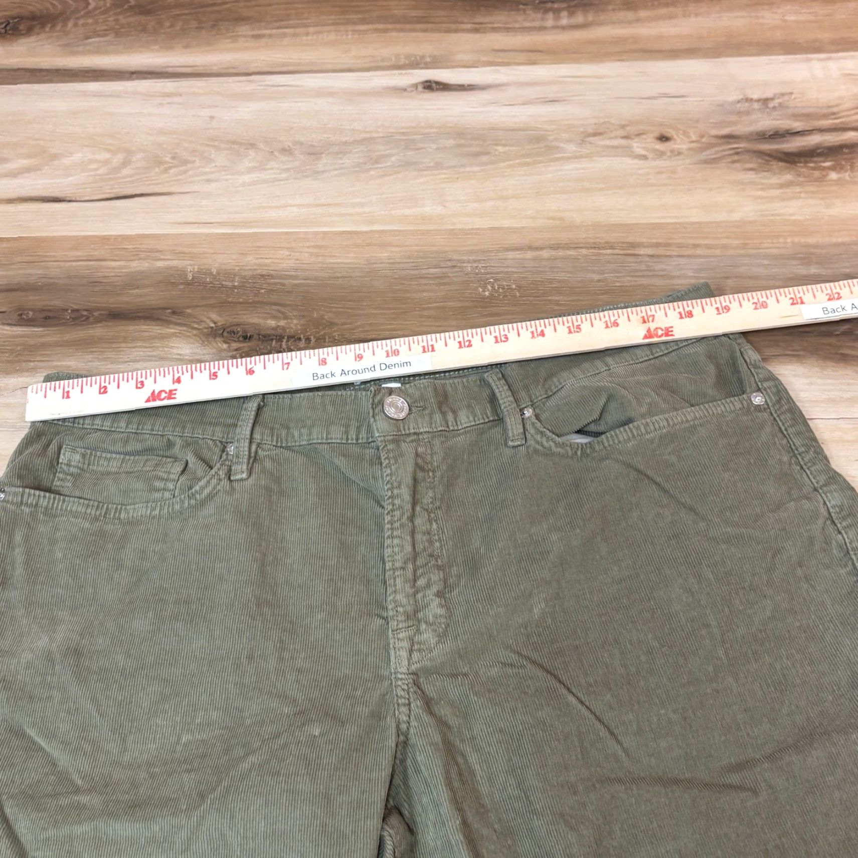 Frame FRAME L'Homme Slim Corduroy Pants Mens Size 38 Khaki Green Cotton Blend Slim Fit Casual Workwear Cotton Blend Black? Size US 38 / EU 54 - 5 Thumbnail