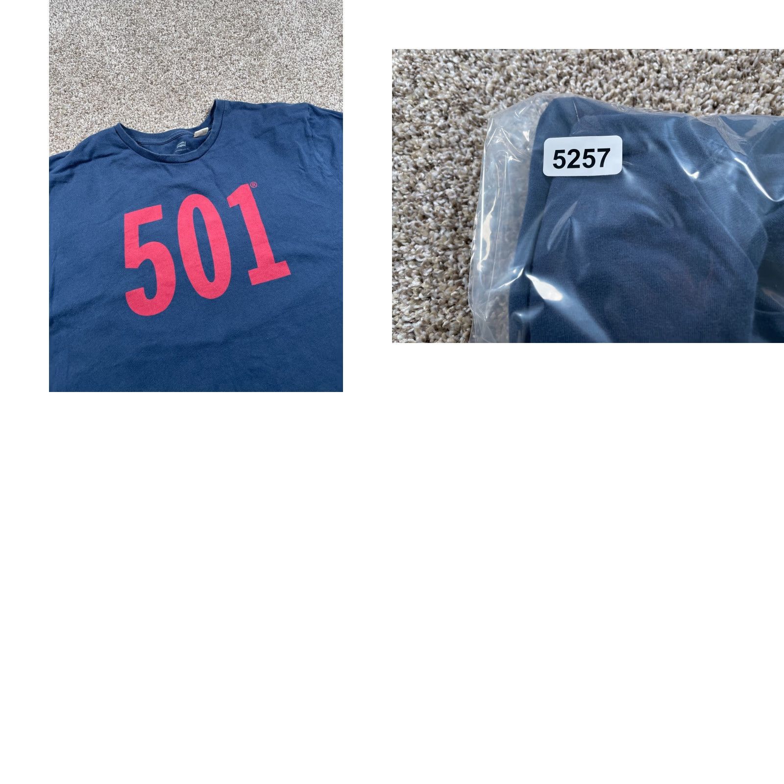 Levi's VINTAGE Levi's 501 T-Shirt Shirt Men 3XL Dark Blue Graphic Print Retro Cotton Size US XXL / EU 58 / 5 - 8 Thumbnail