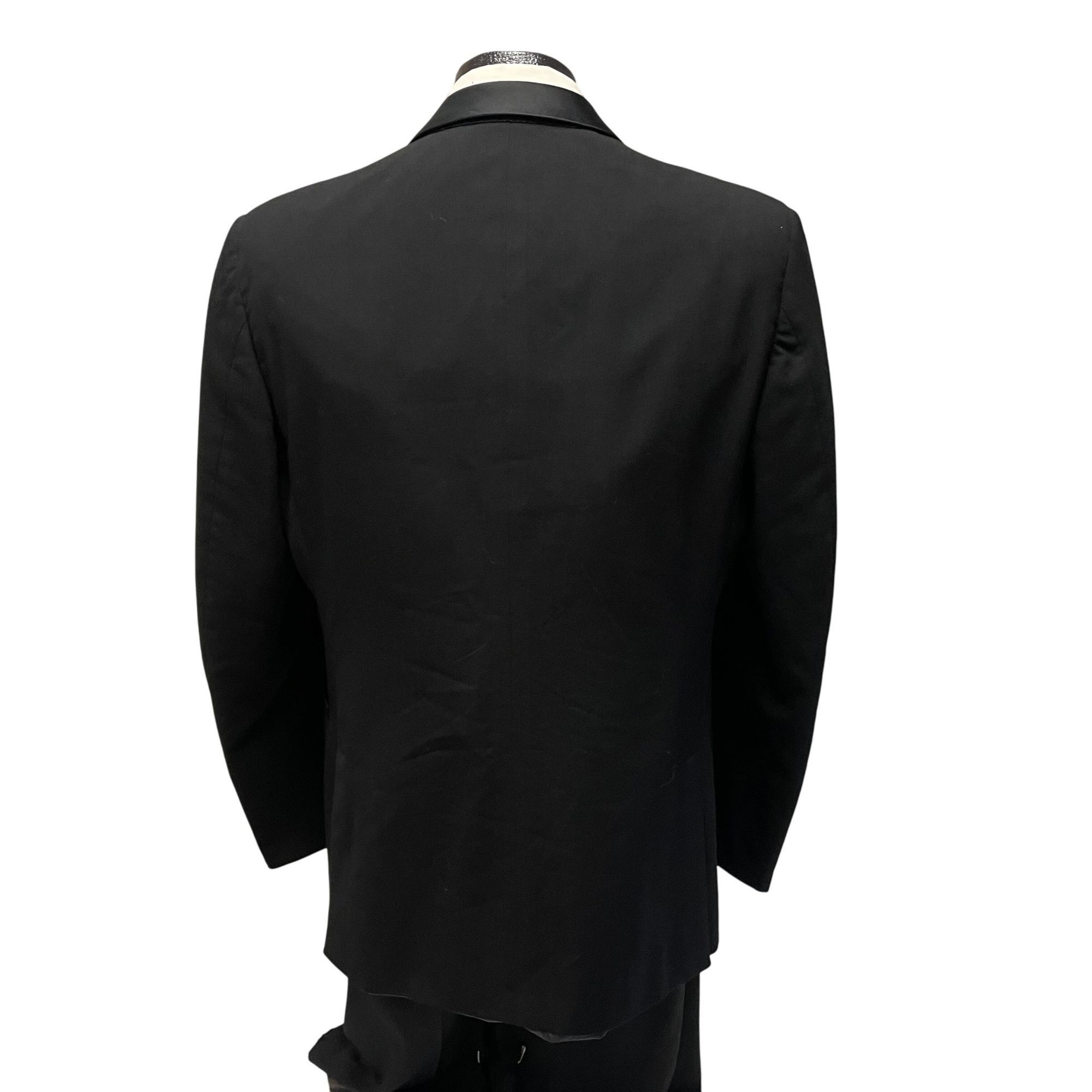 Pierre Cardin Vtg Pierre Cardin Paris Tuxedo FORMAL Satin Lapel Blazer Size 42R - 3 Thumbnail