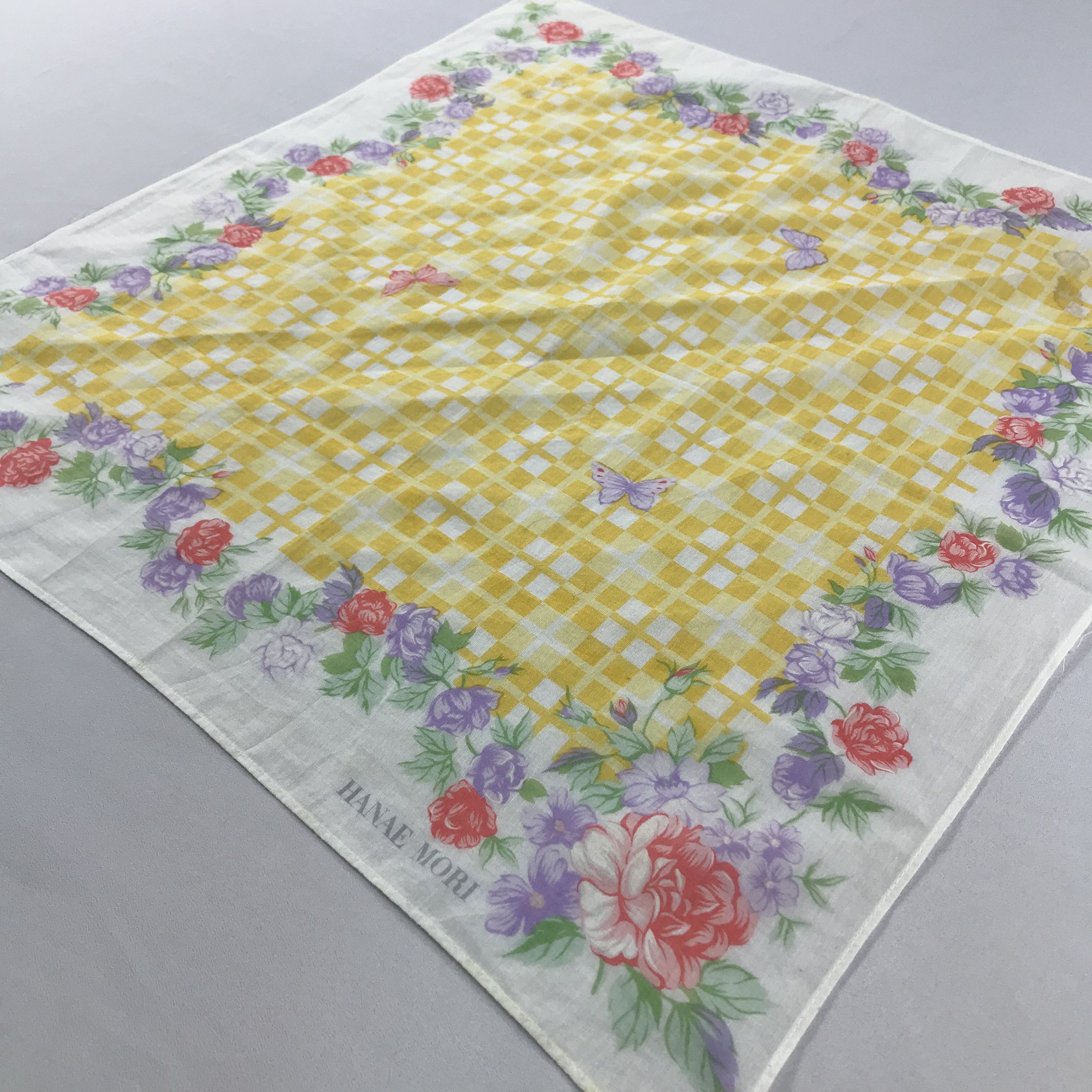 Hanae Mori × Vintage Hanae Mori Bandana / Handkerchief / Neckerchief -S2485 Size ONE SIZE - 2 Thumbnail
