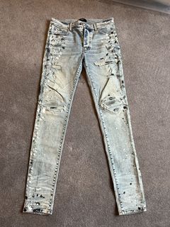 AMIRI paint-splatter Detail Denim Jeans - Farfetch