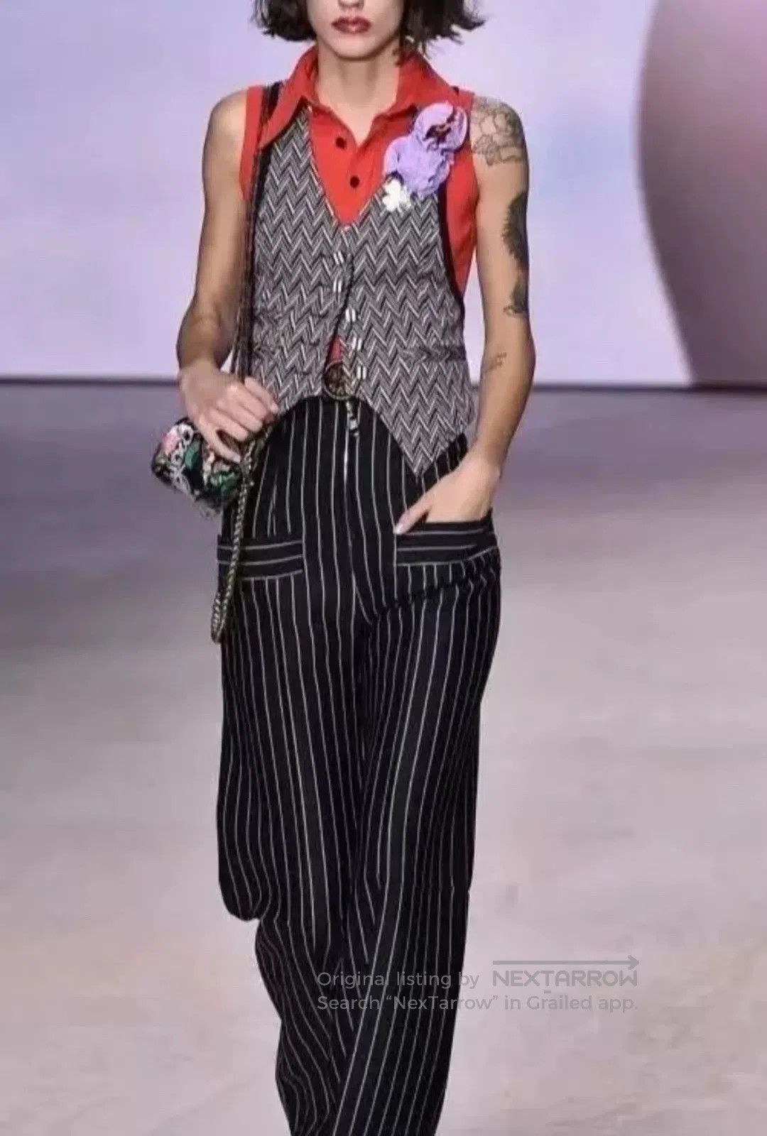 Louis Vuitton Louis Vuitton Runway Striped Wide. Size 33" - 5 Thumbnail