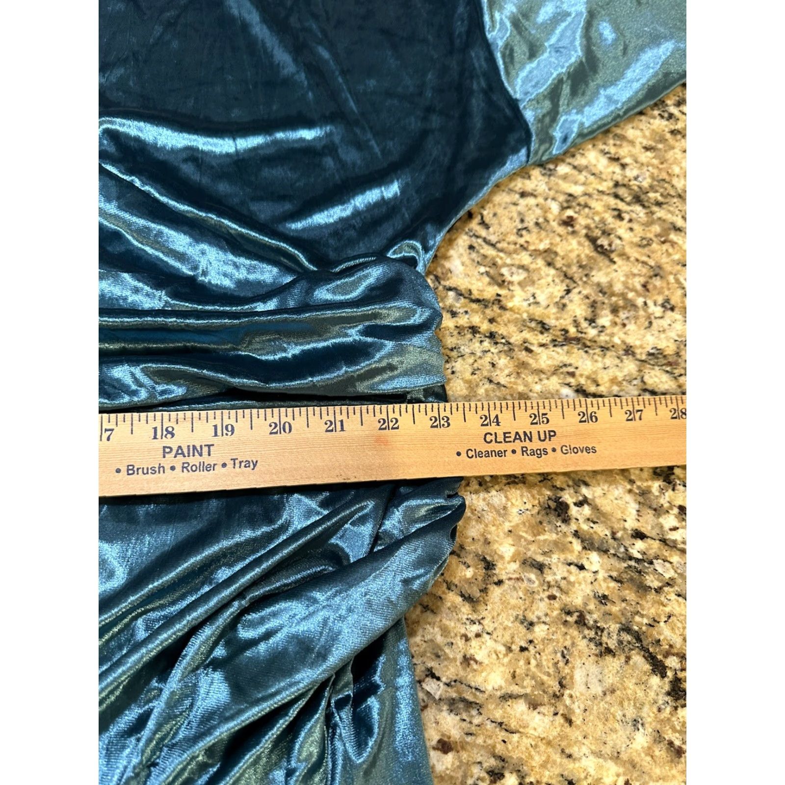 Vintage Lane Bryant Dress Midi Velvet Asymmetric Hem Women Plus 32 Teal Velvet Midi Dress 32 Womens Plus Size Size XXS / US 00 / IT 34 - 3 Thumbnail