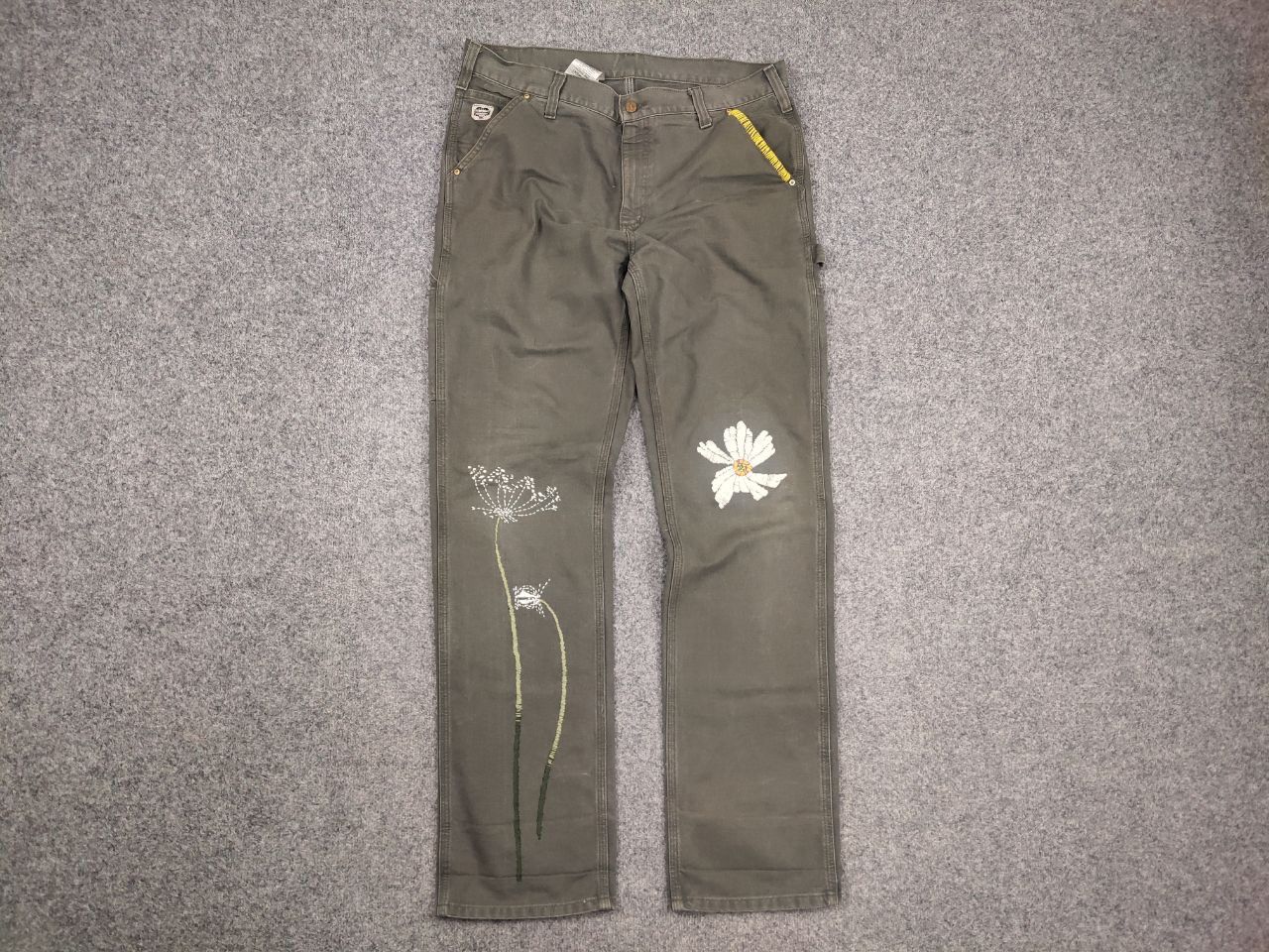 Carhartt Rare Vintage Carhartt Logo Relaxed Carpenter Canvas Pants Size US 36 / EU 52 - 9 Thumbnail