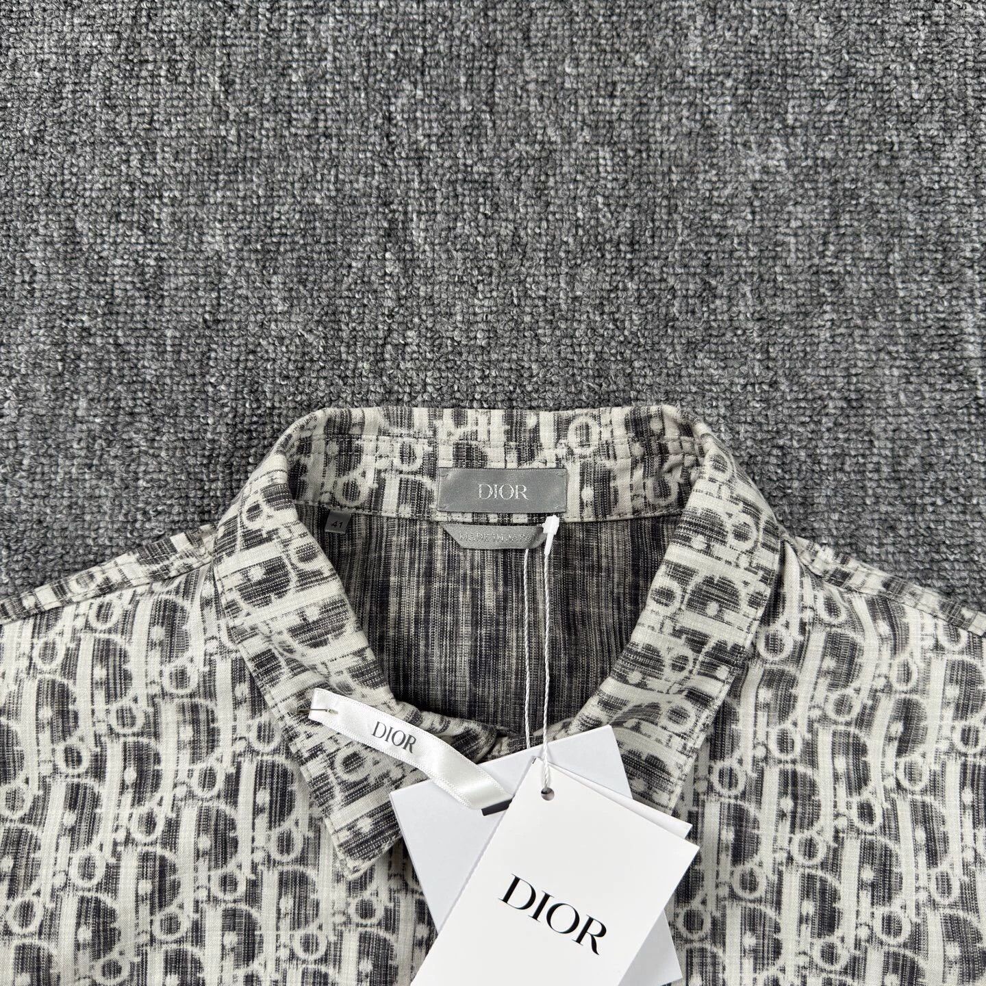 Dior Dior Oblique Gray Shirt Jacket 41 Size US M / EU 48-50 / 2 - 3 Thumbnail