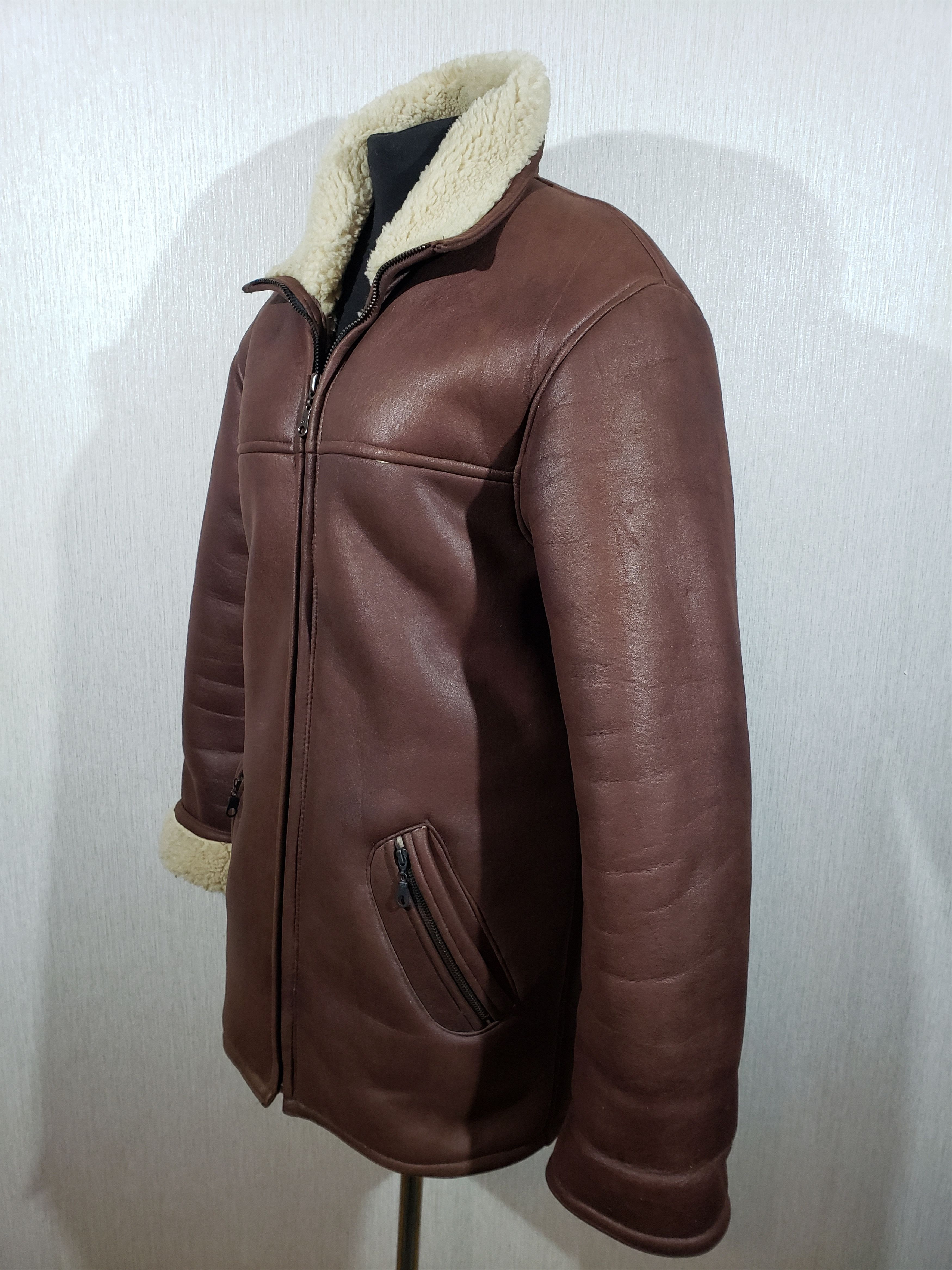 Other Men's brown faux fur sheepskin coat. Size US M / EU 48-50 / 2 - 2 Thumbnail